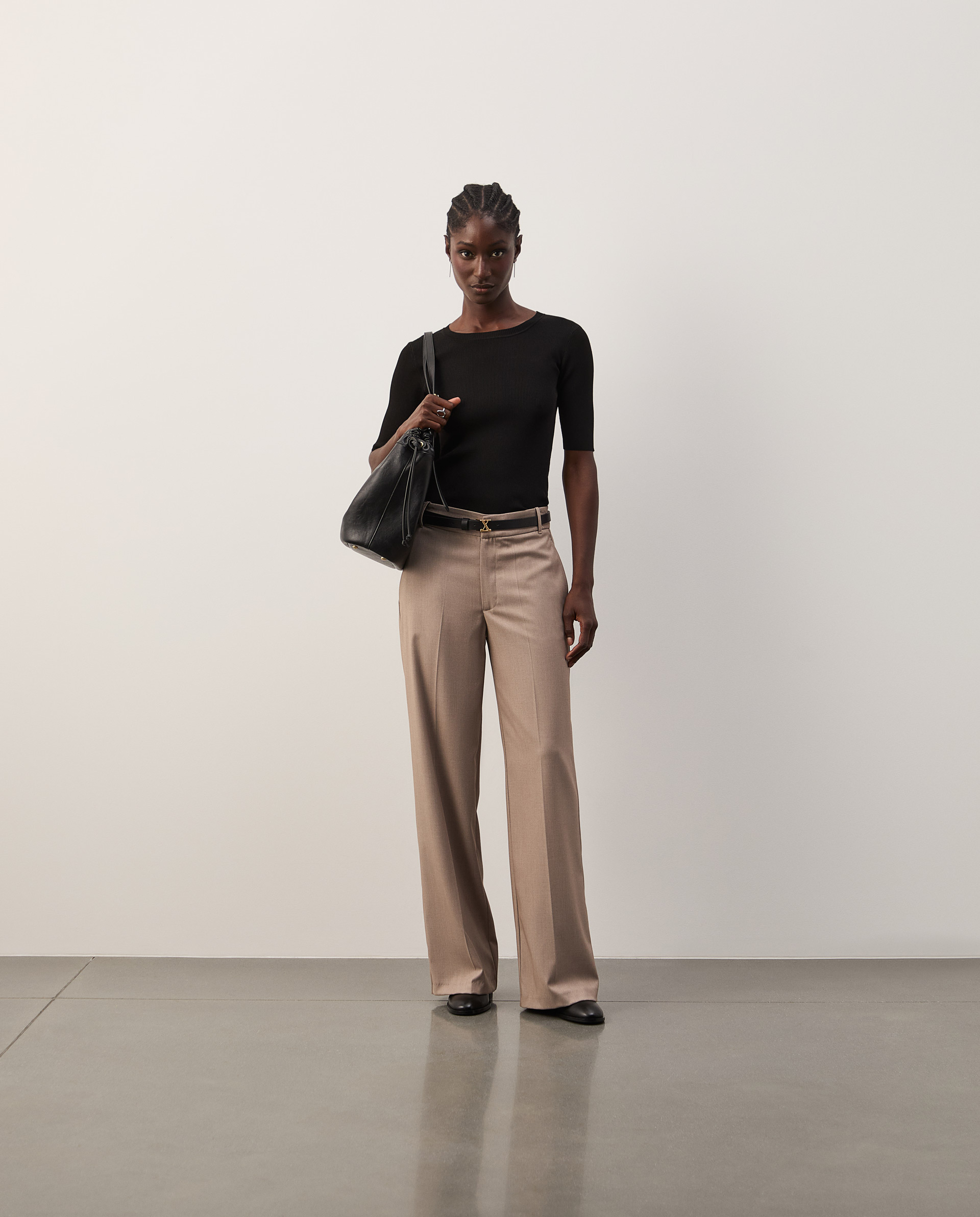 Classic creased trousers