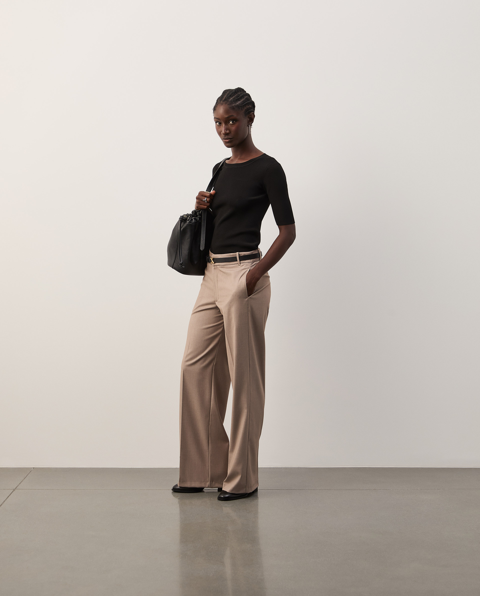 Classic creased trousers