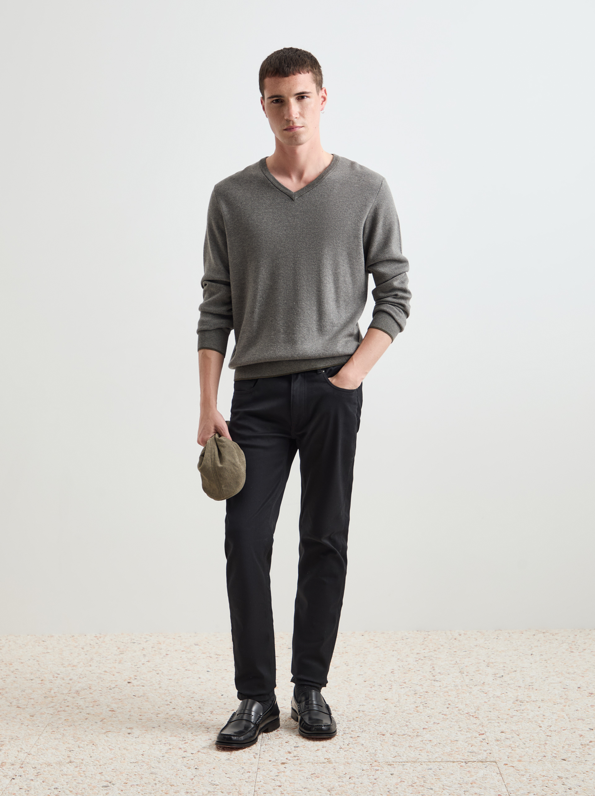 Cotton and wool pullover