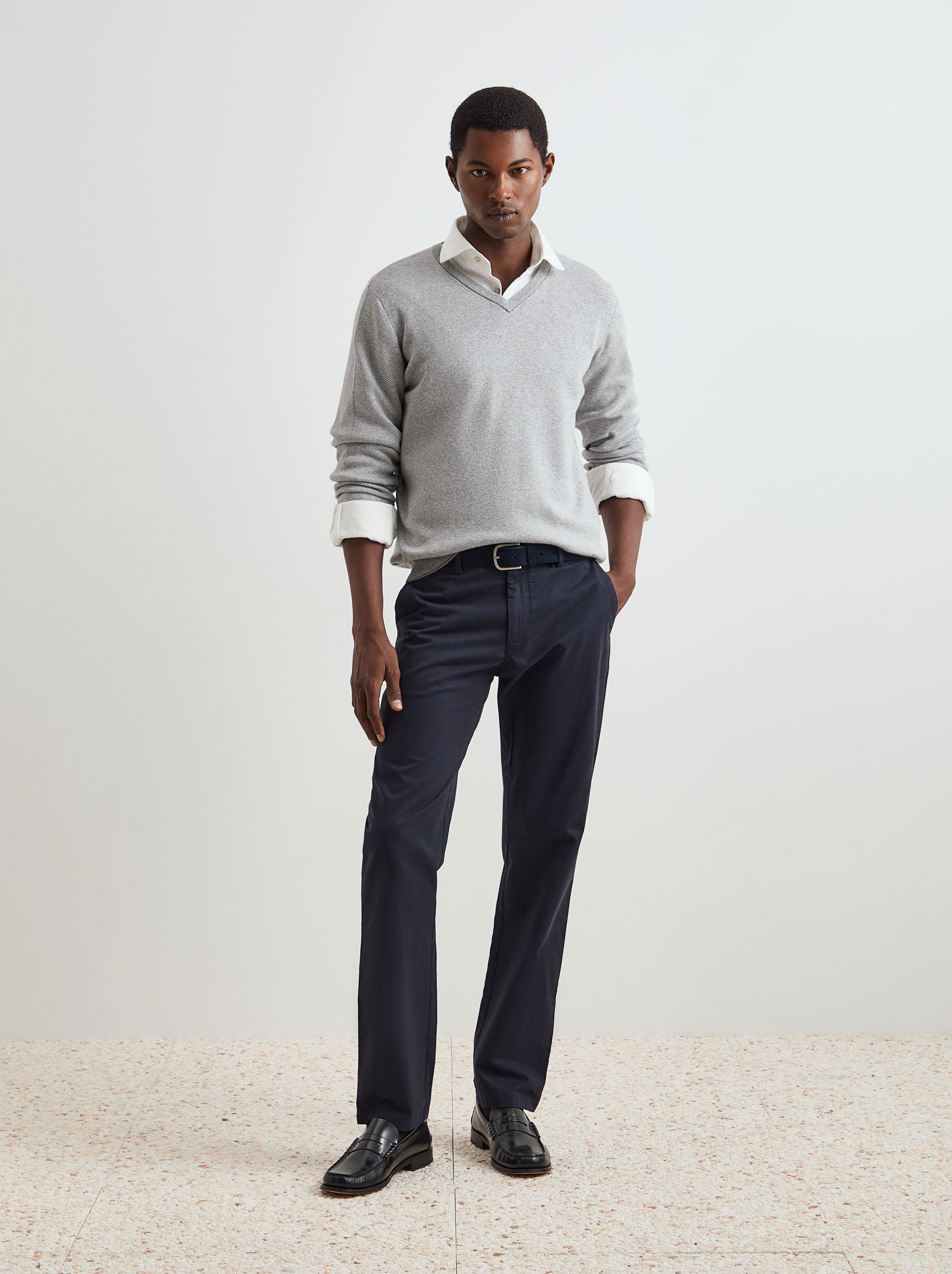Cotton and wool pullover
