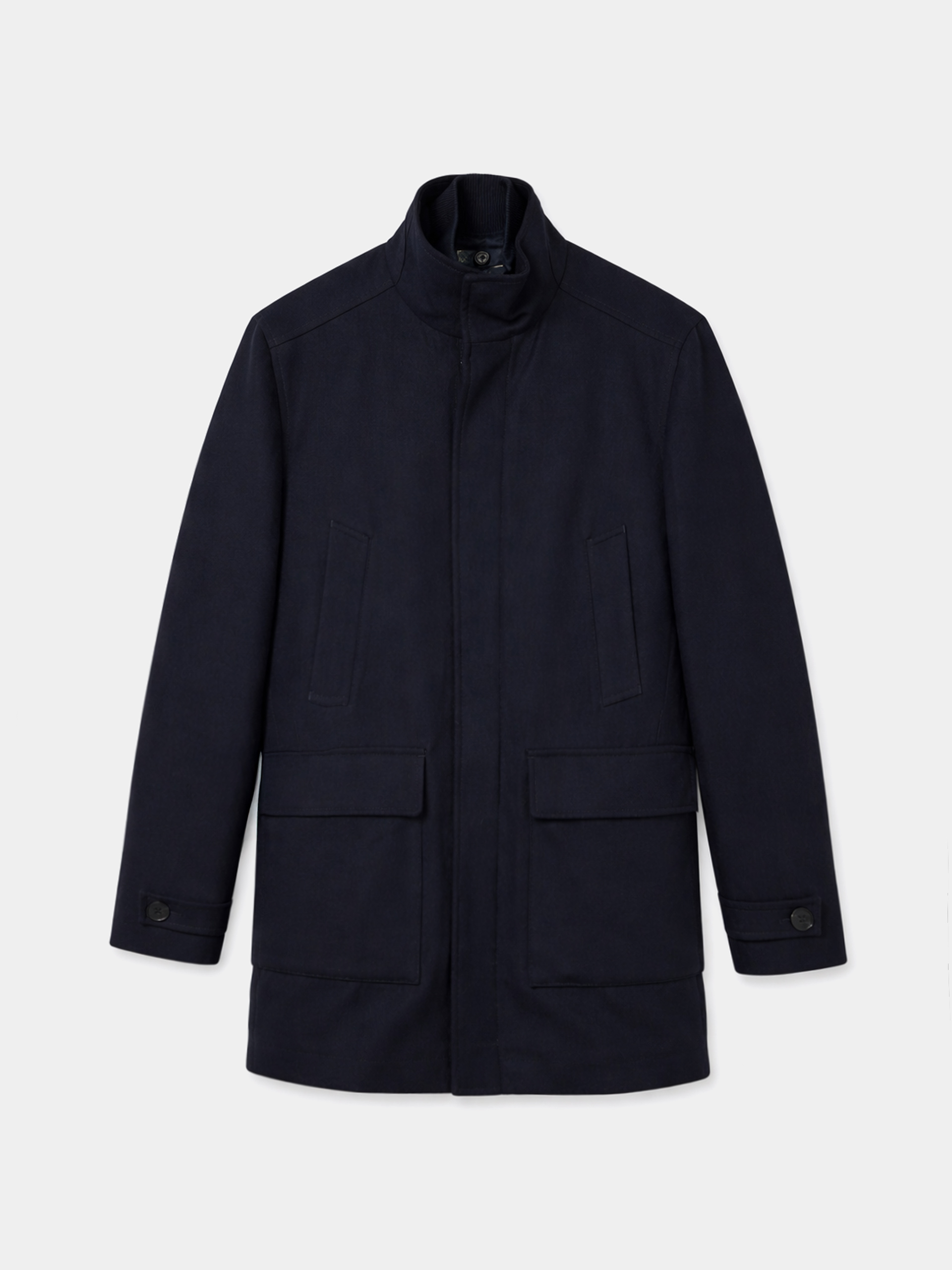 Overcoat with wool