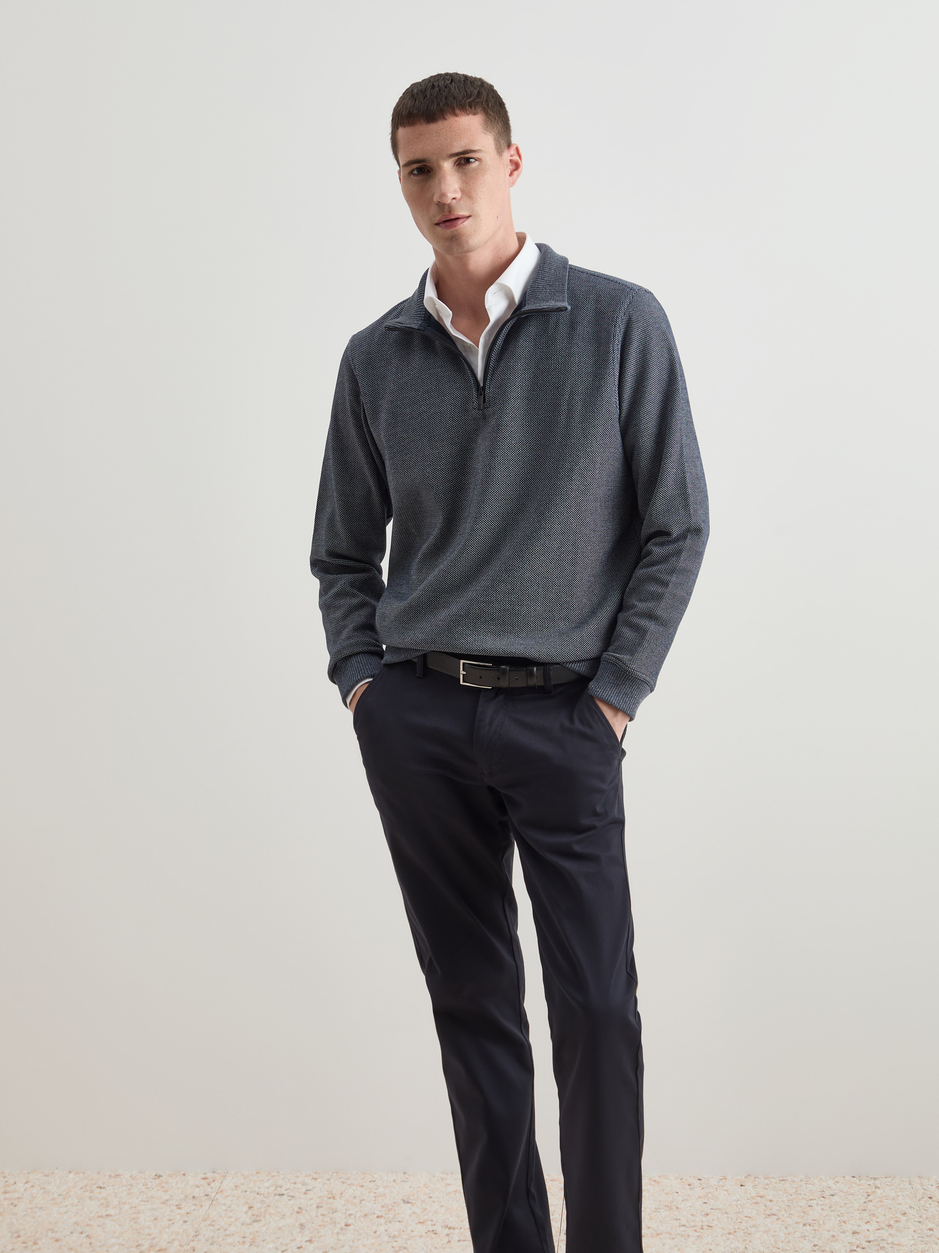 Sweater with placket
