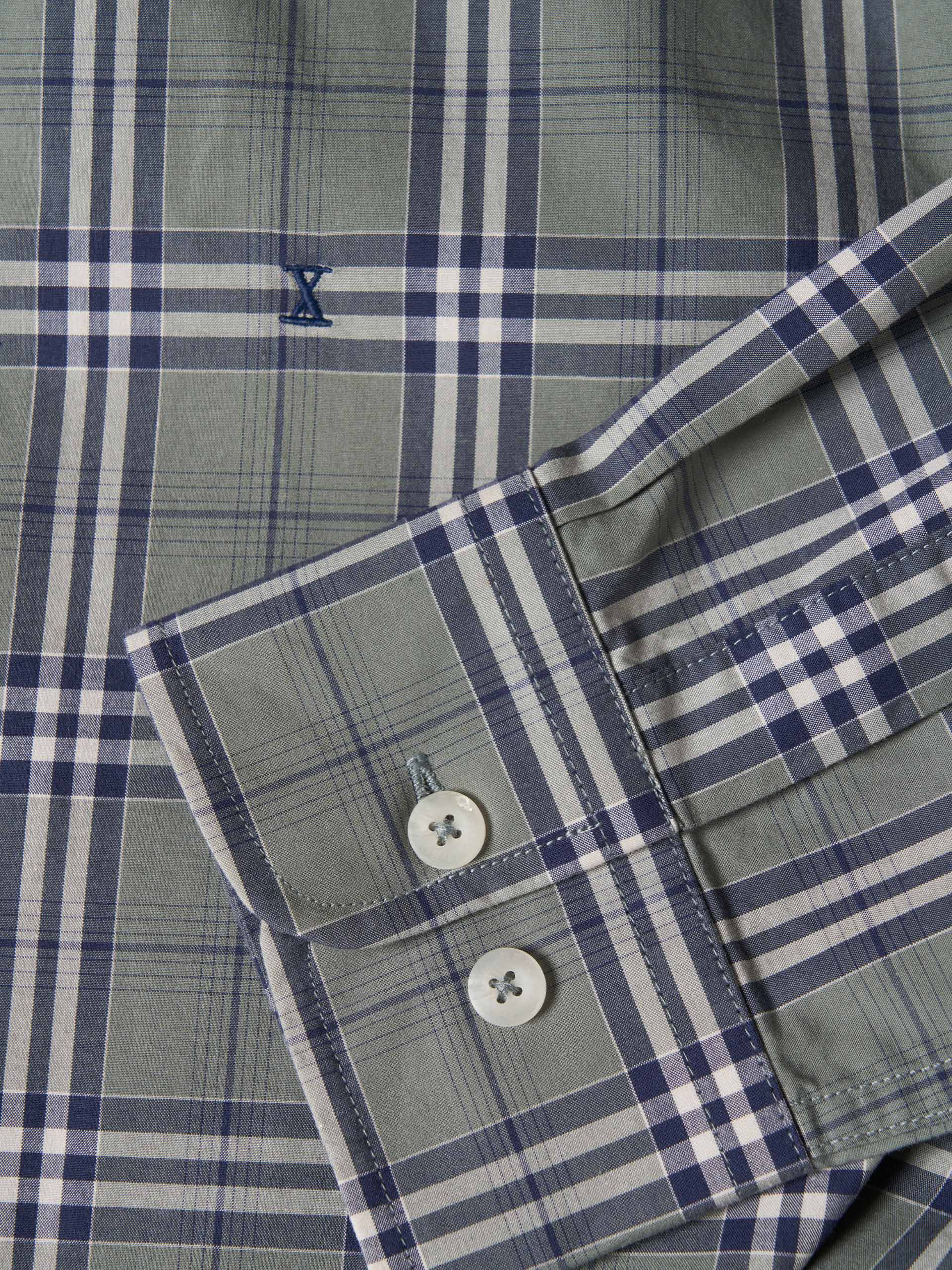 Camisa de algodón a cuadros