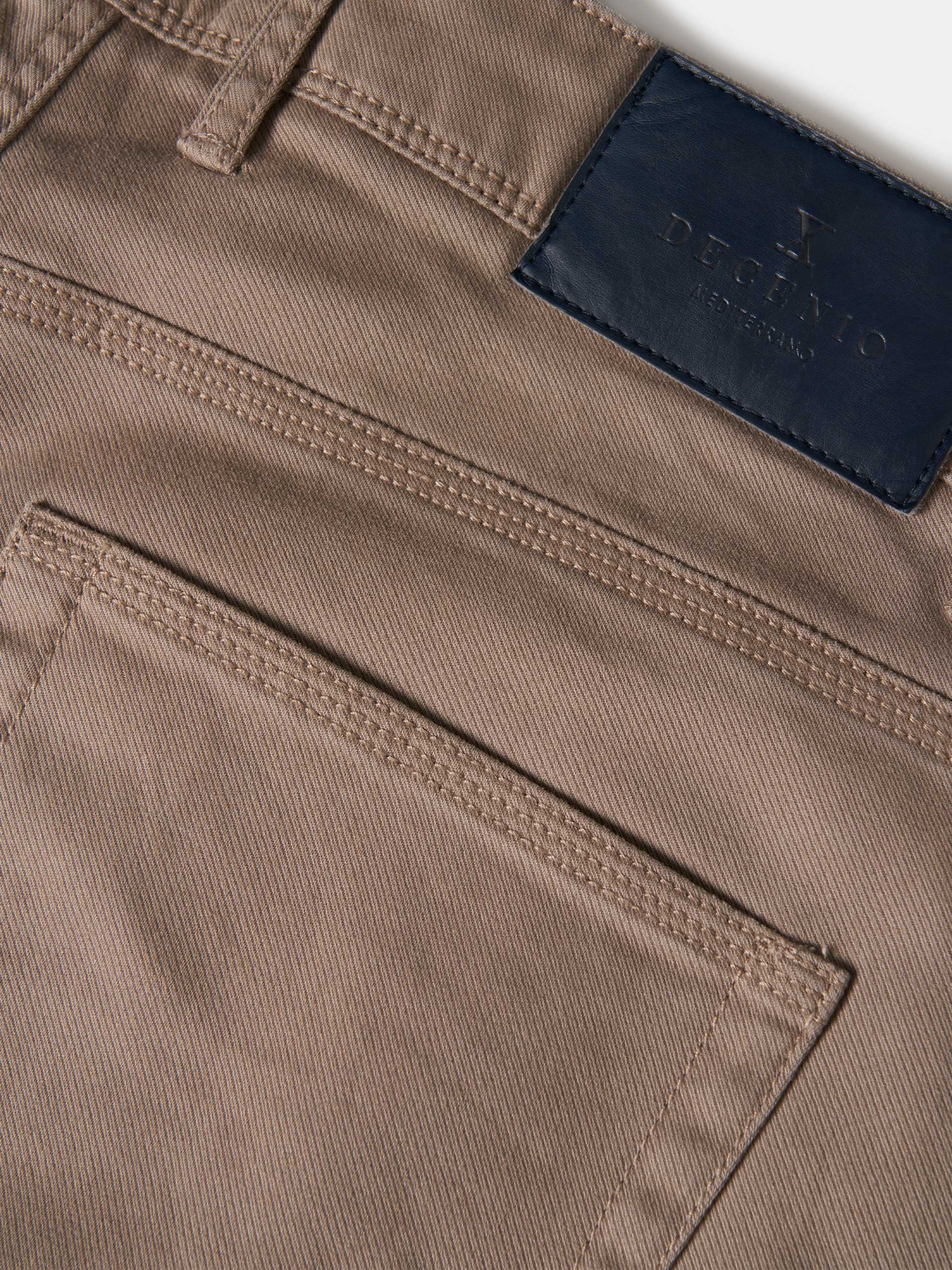 Regular fit twill pants