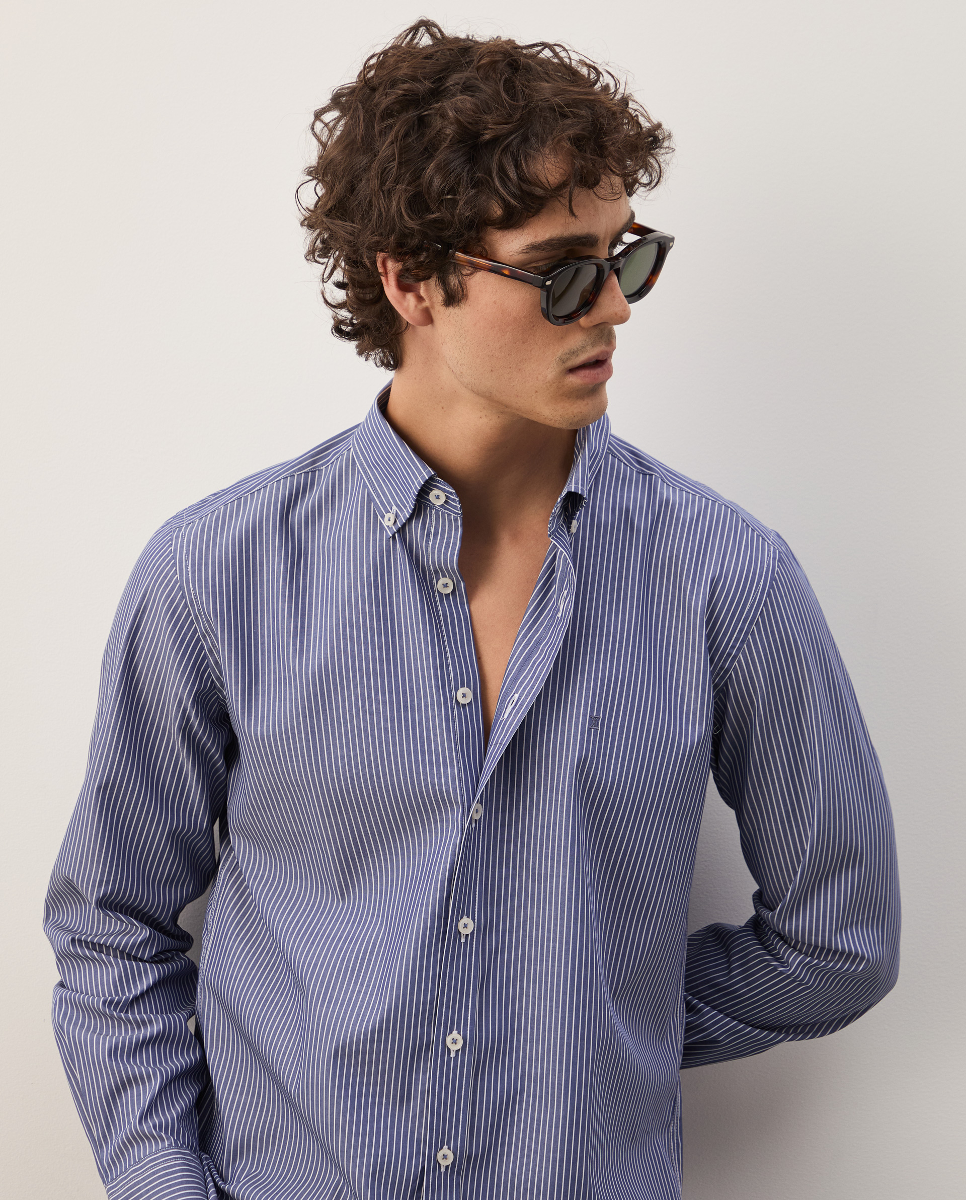 Camisa de algodón a rayas