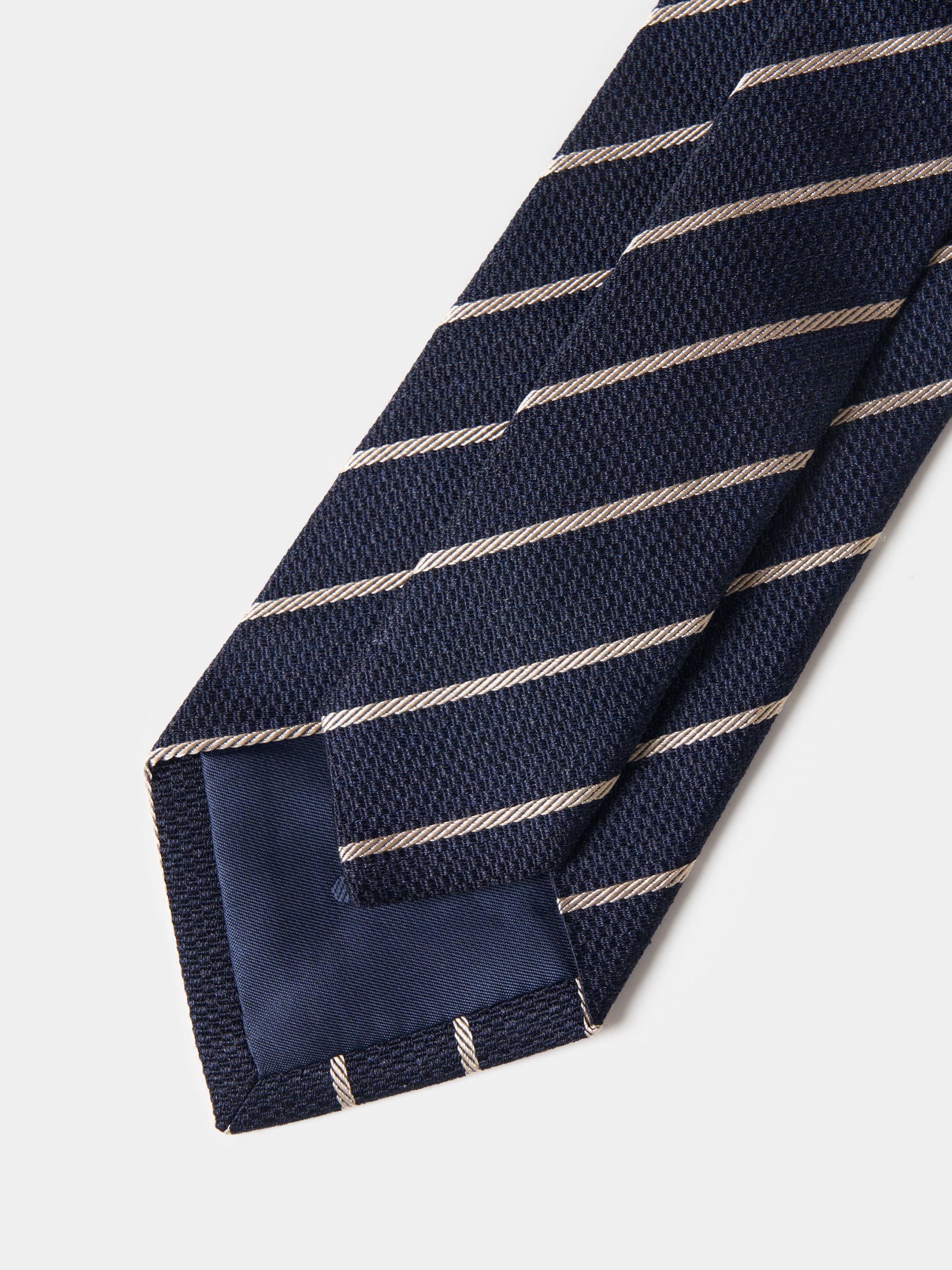 Corbata a rayas con seda