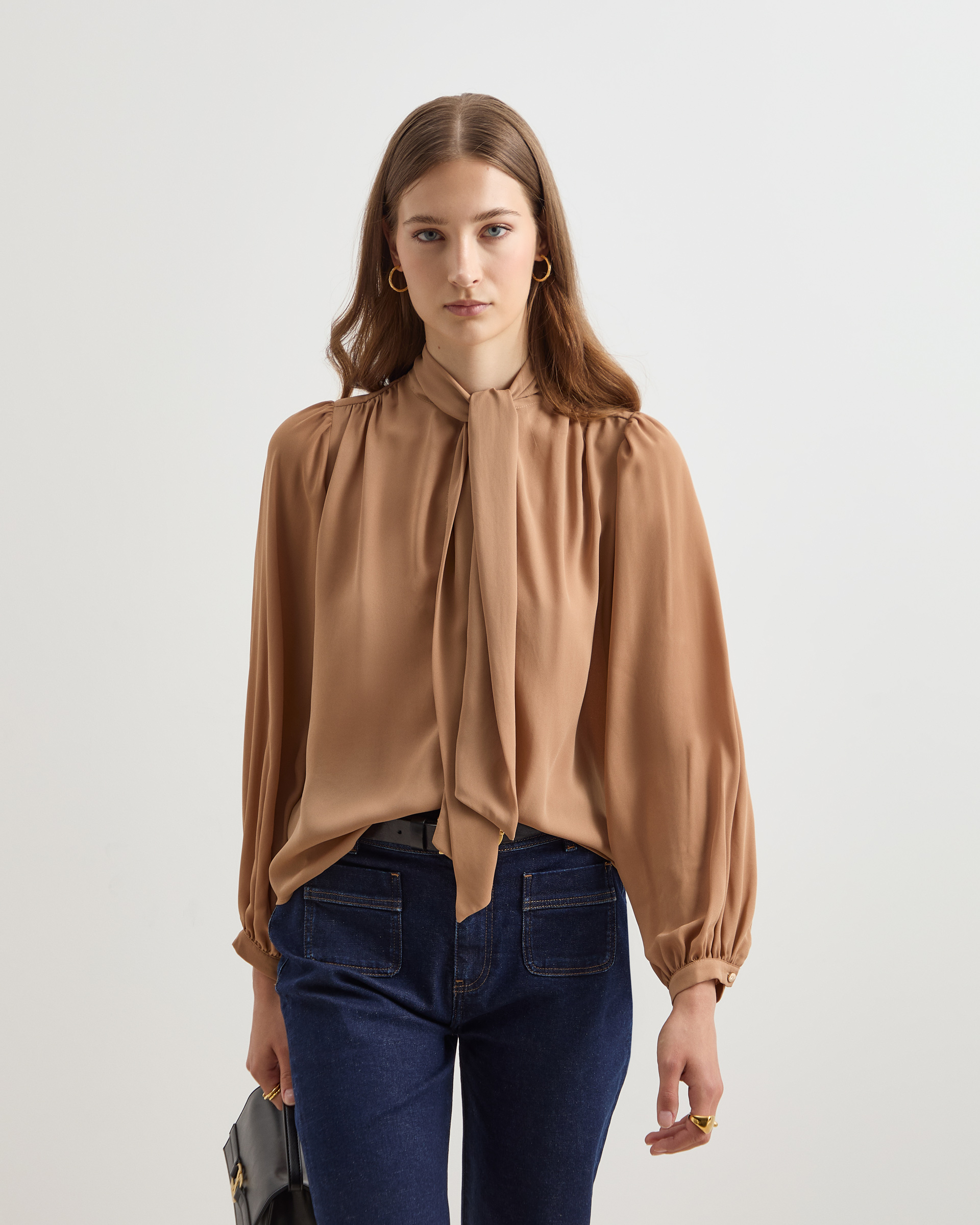 Balloon sleeve blouse