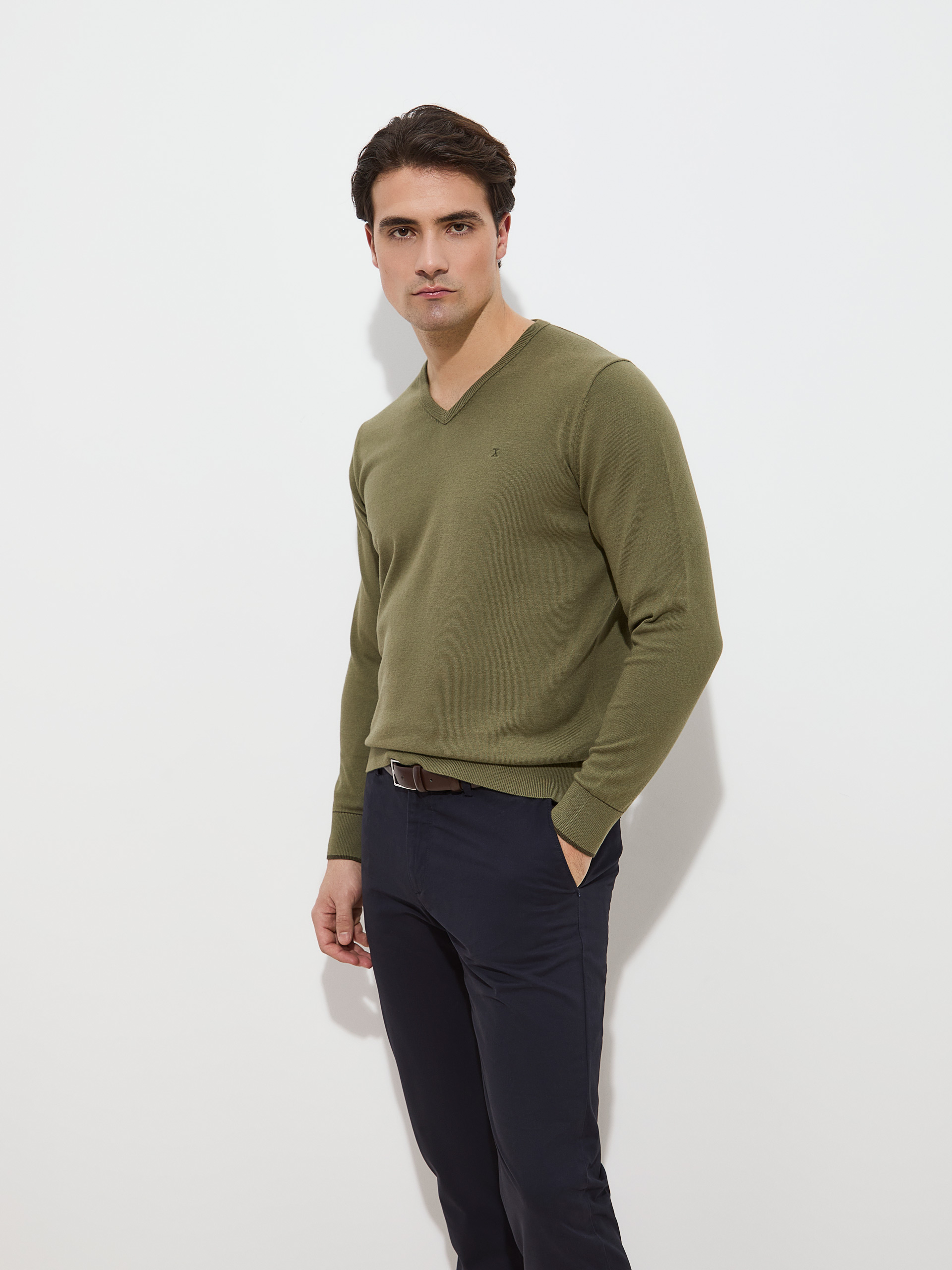 Pullover em algodão e caxemira