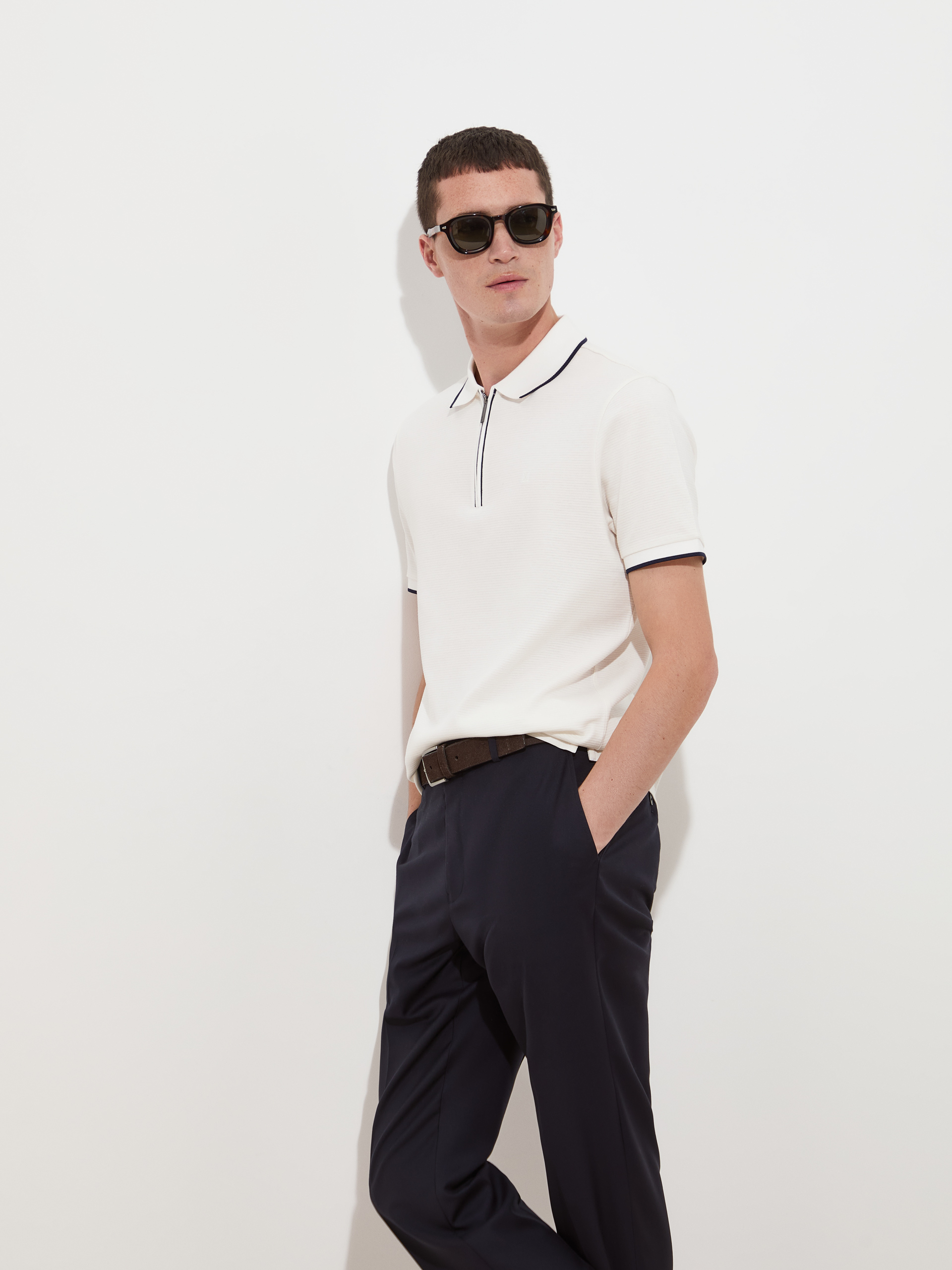 Polo con cremallera