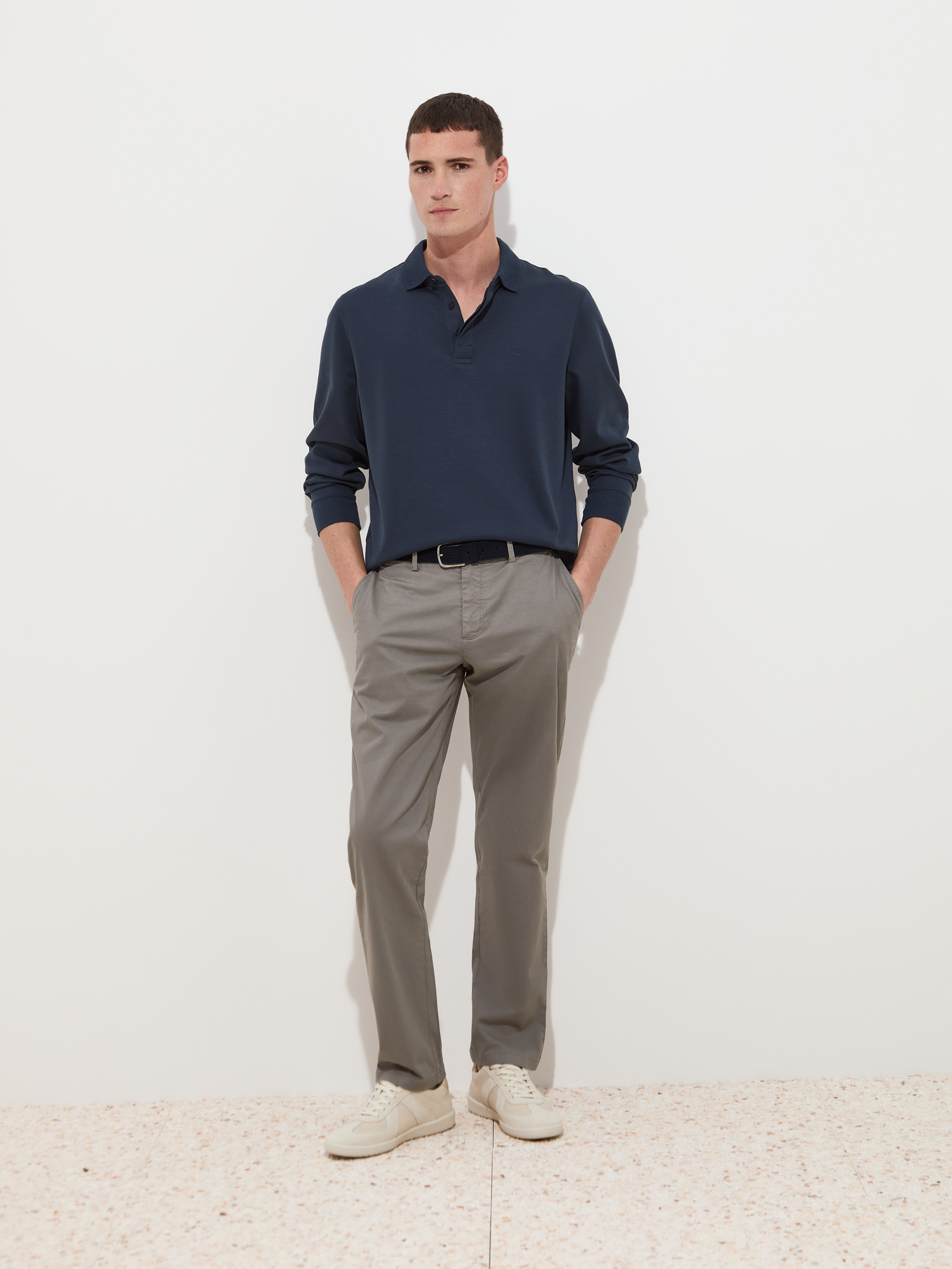 Long-sleeved polo shirt