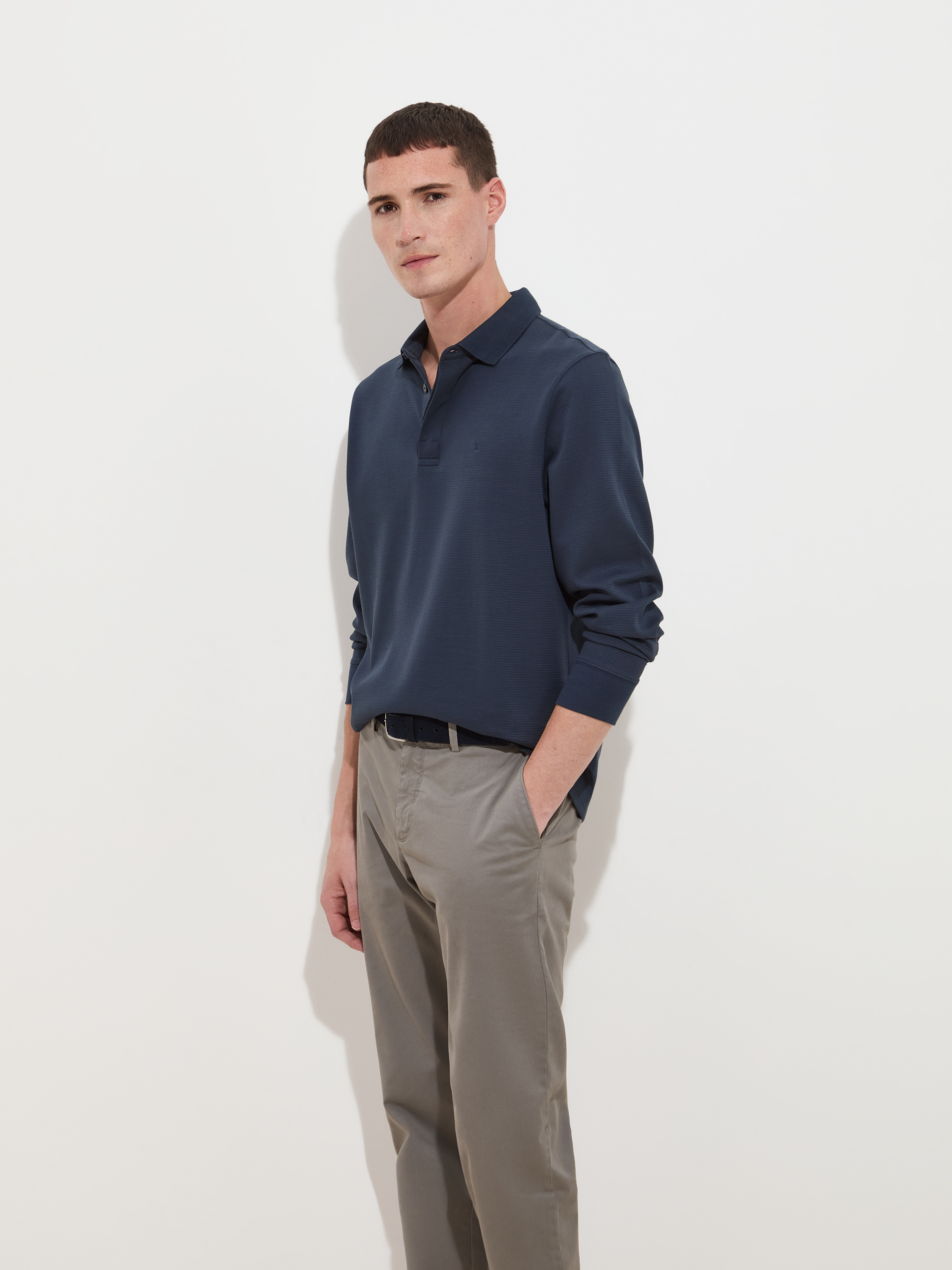 Long-sleeved polo shirt