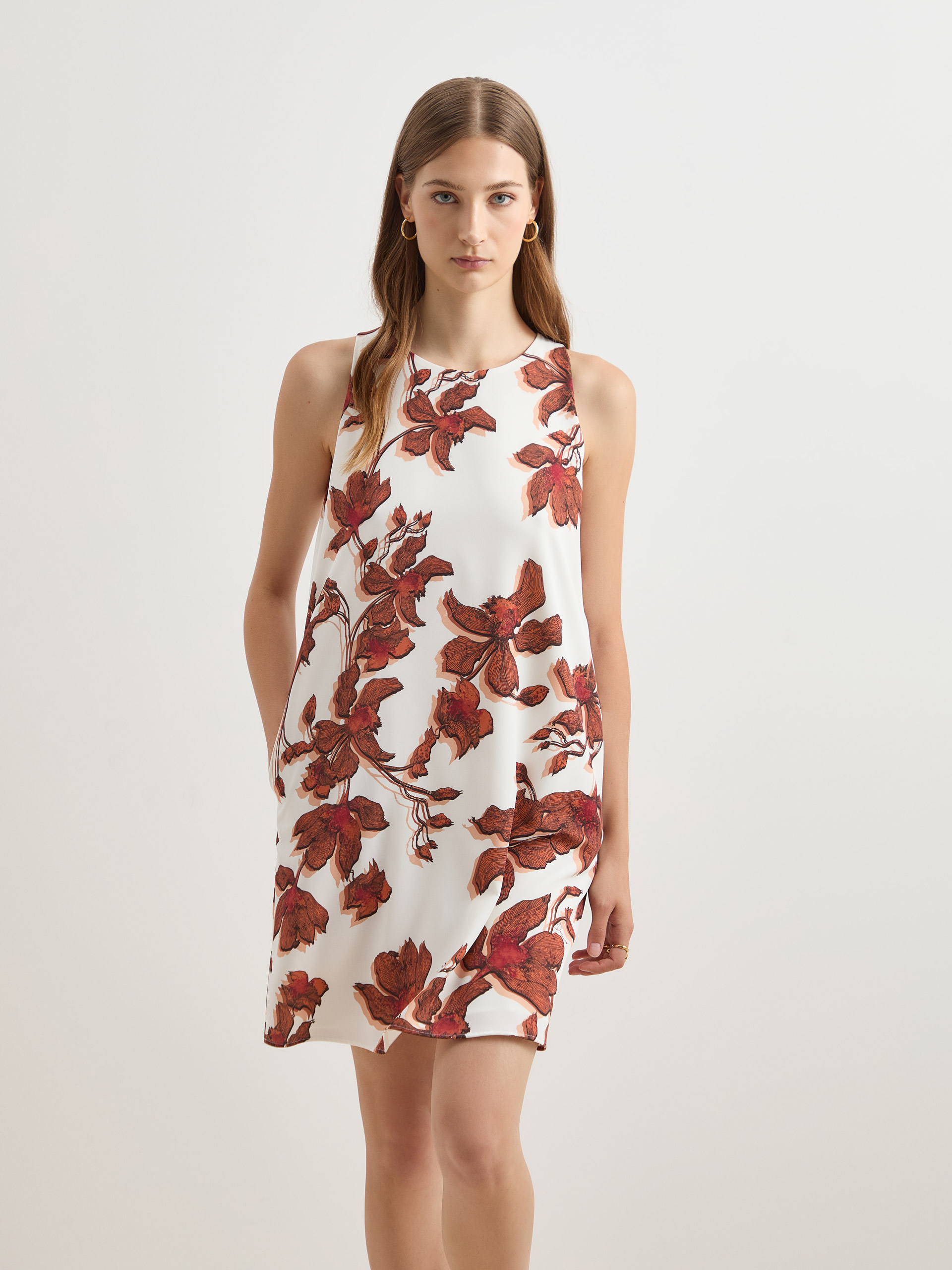 Vestido curto estampado