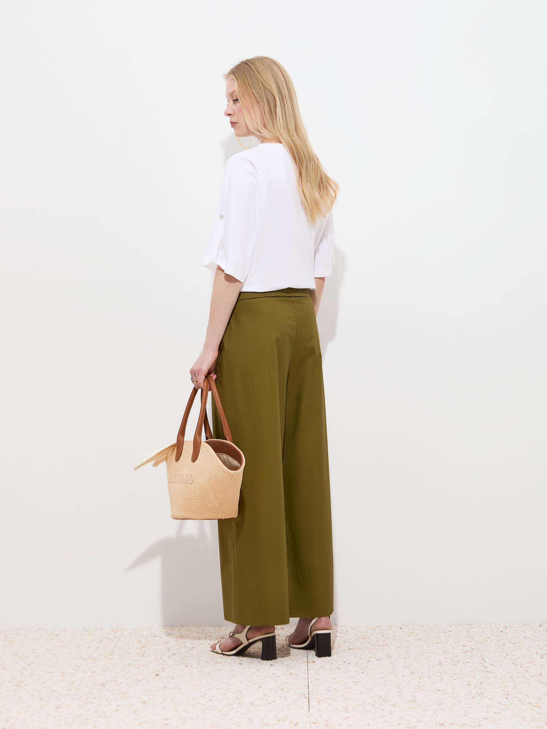 Pantalones de popelina de algodón