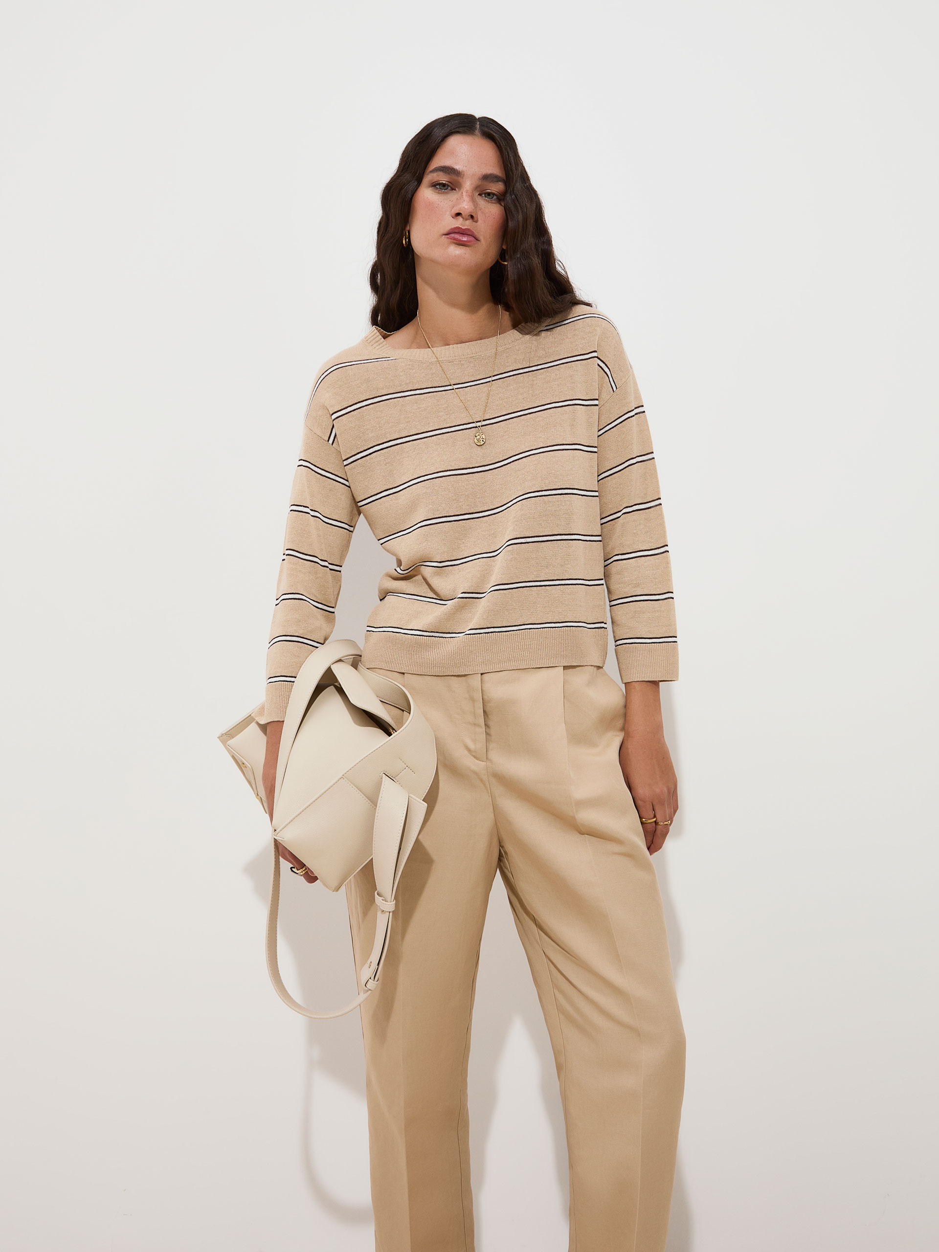Striped knit jumper