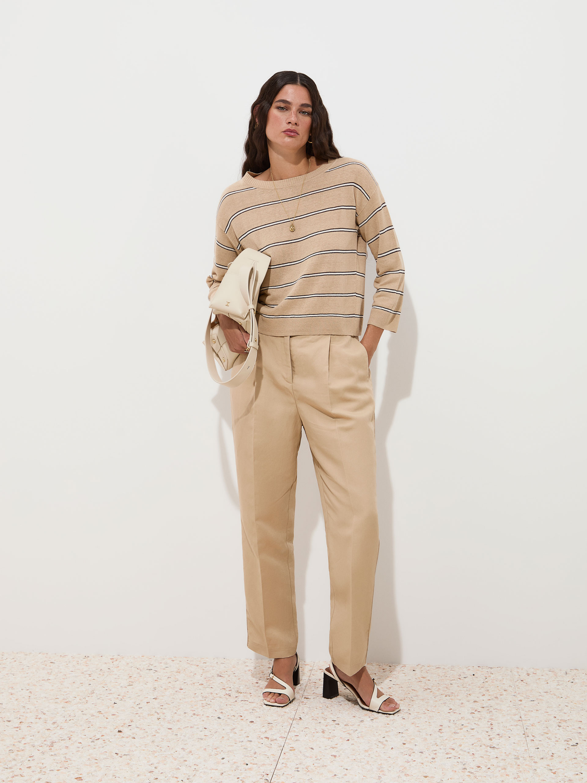 Striped knit jumper