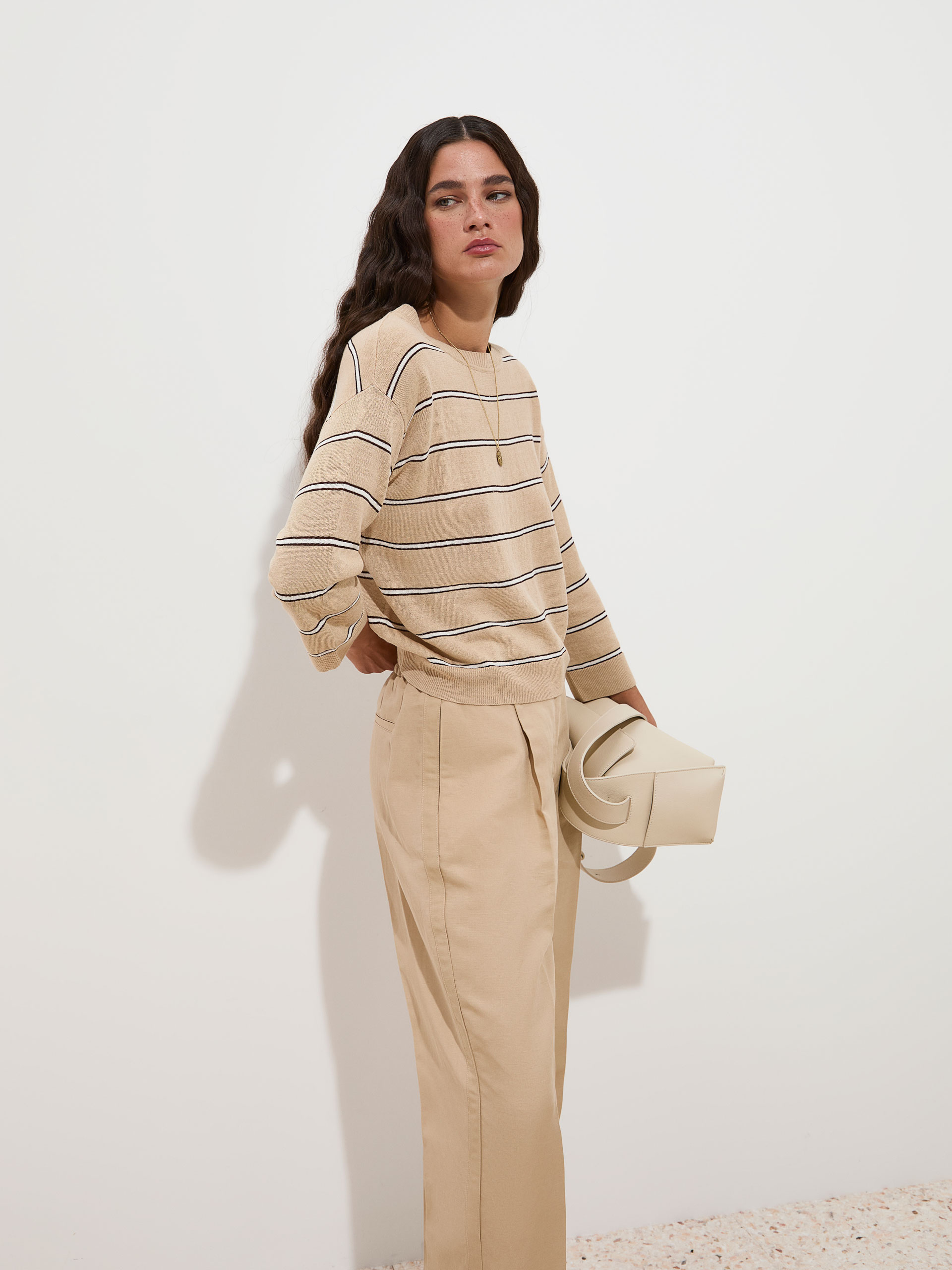 Striped knit jumper
