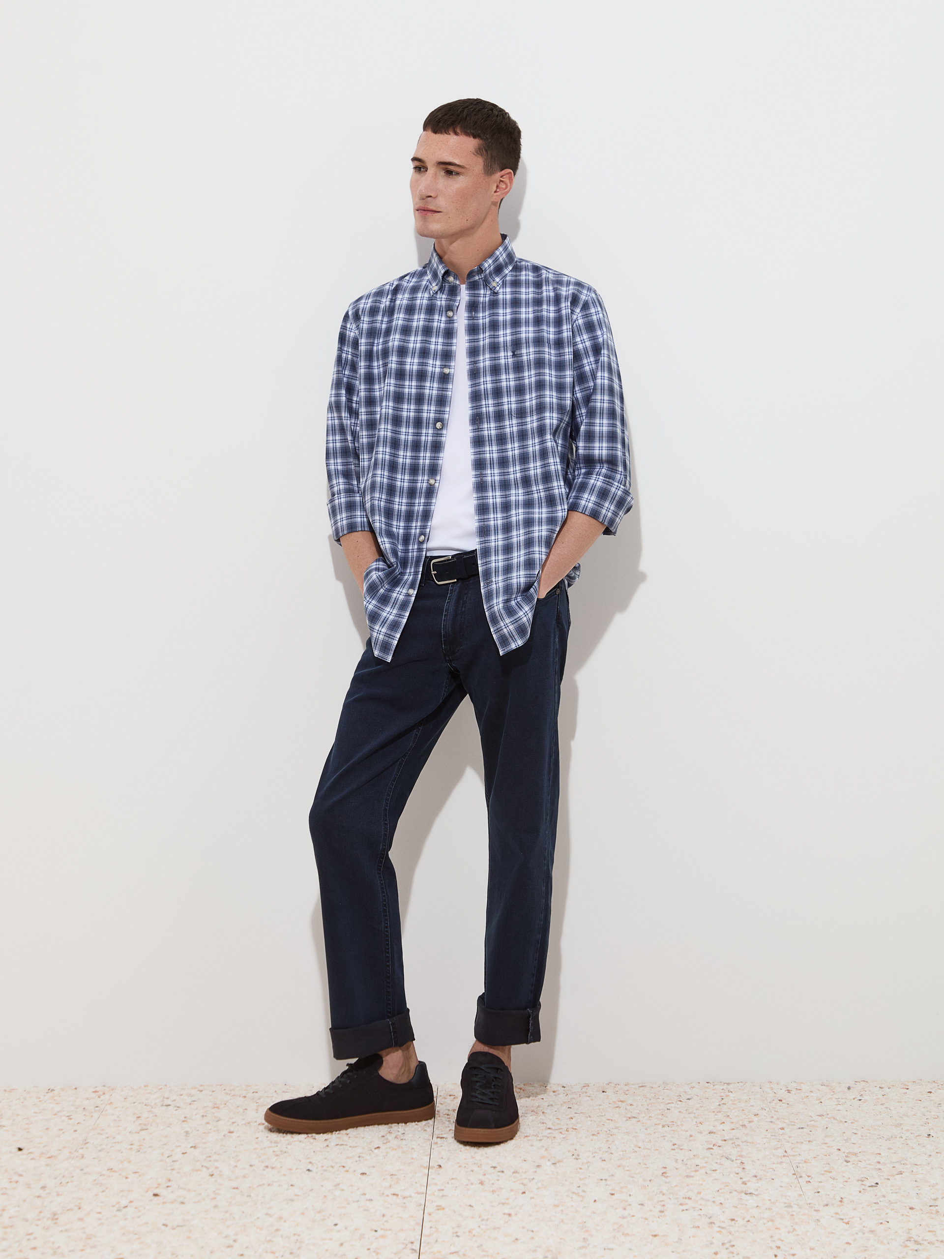 Camisa a cuadros de corte regular