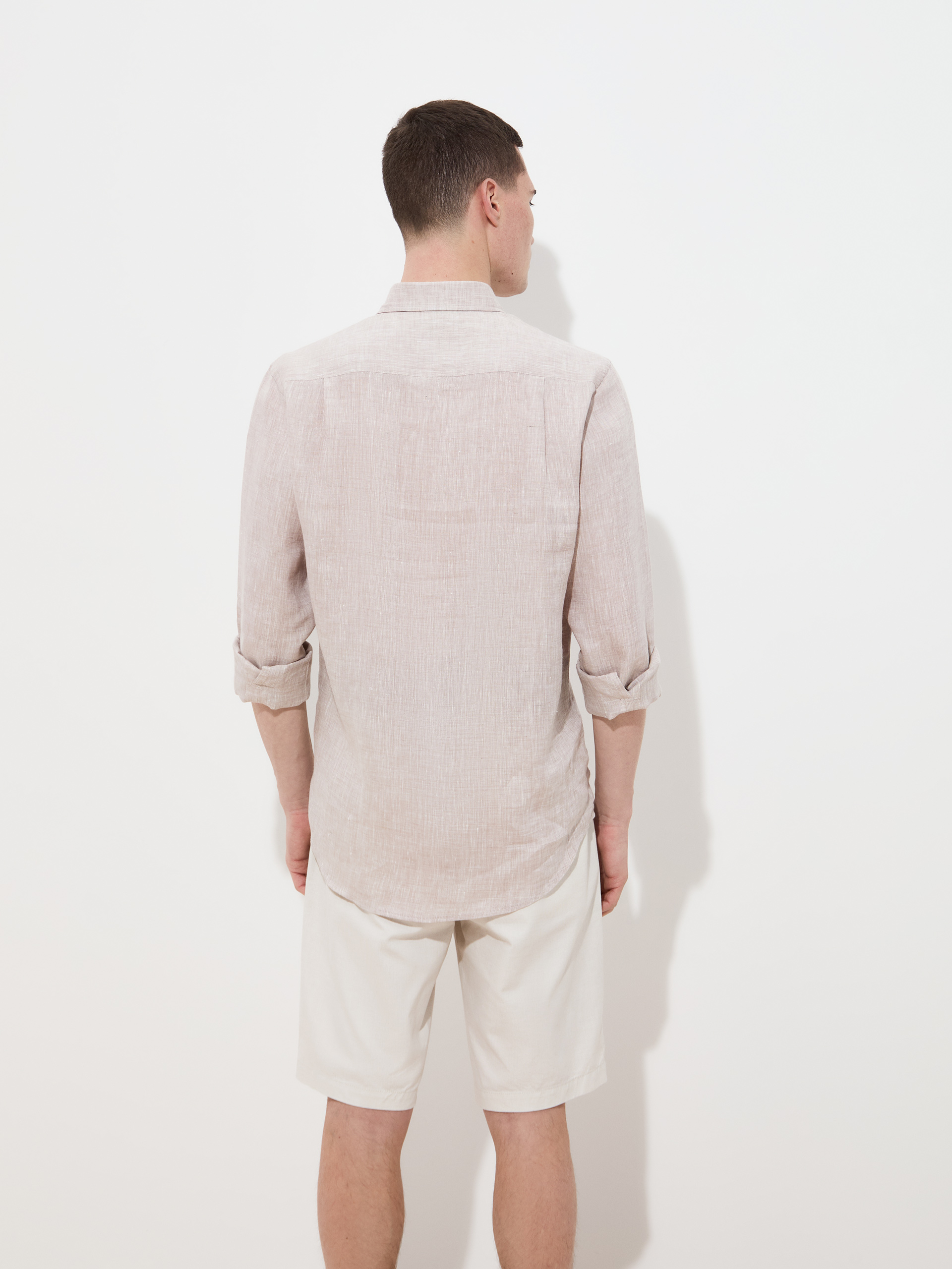 Camisa de lino de corte regular