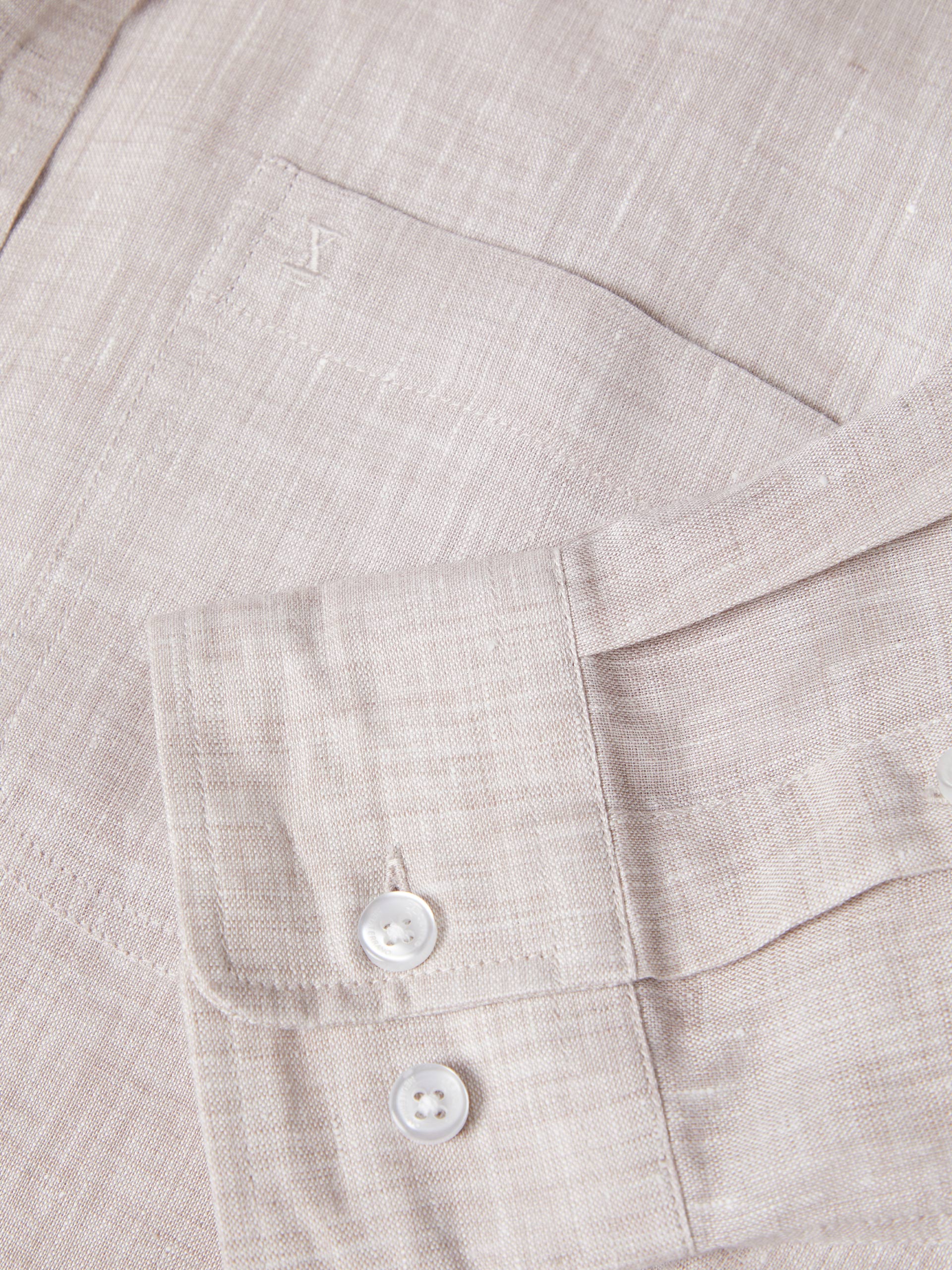 Camisa de lino de corte regular