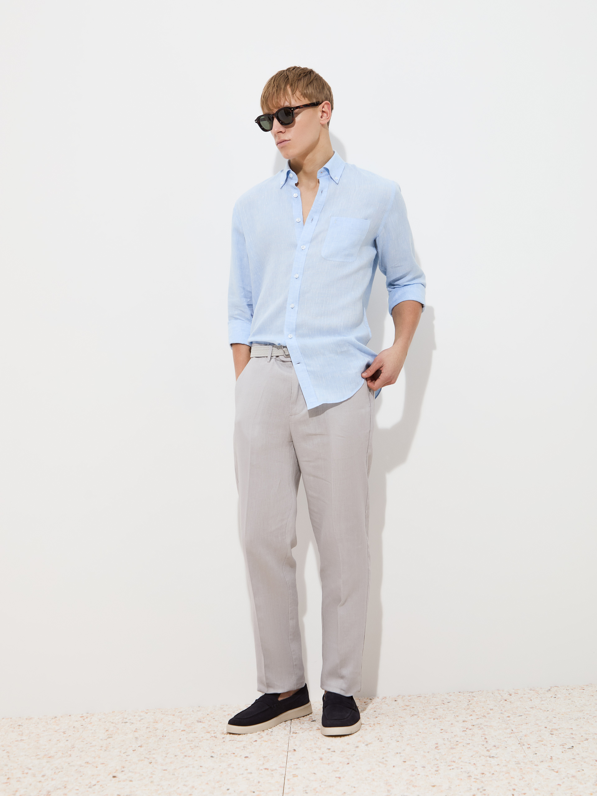 Regular fit linen shirt