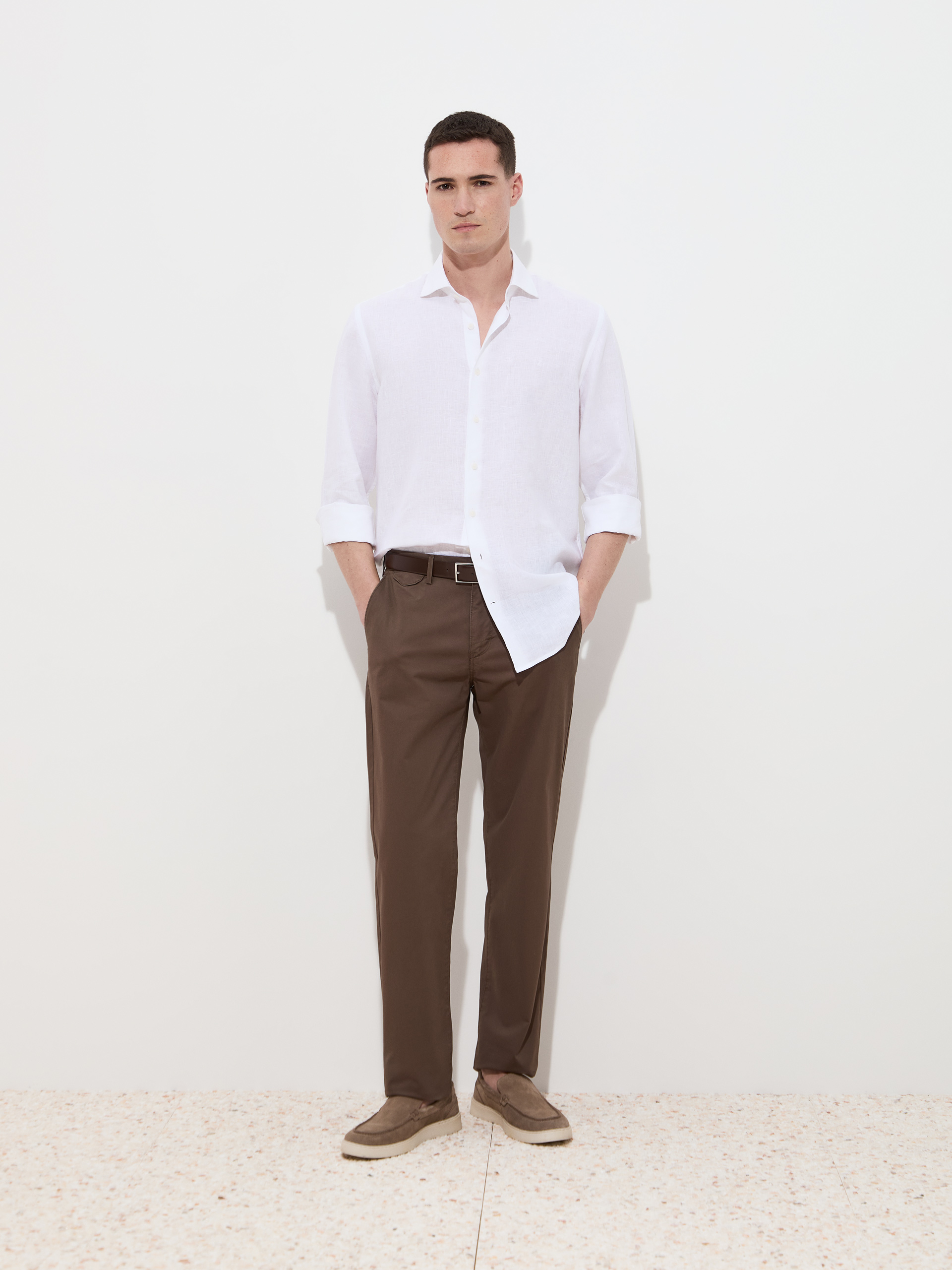 Regular fit linen shirt