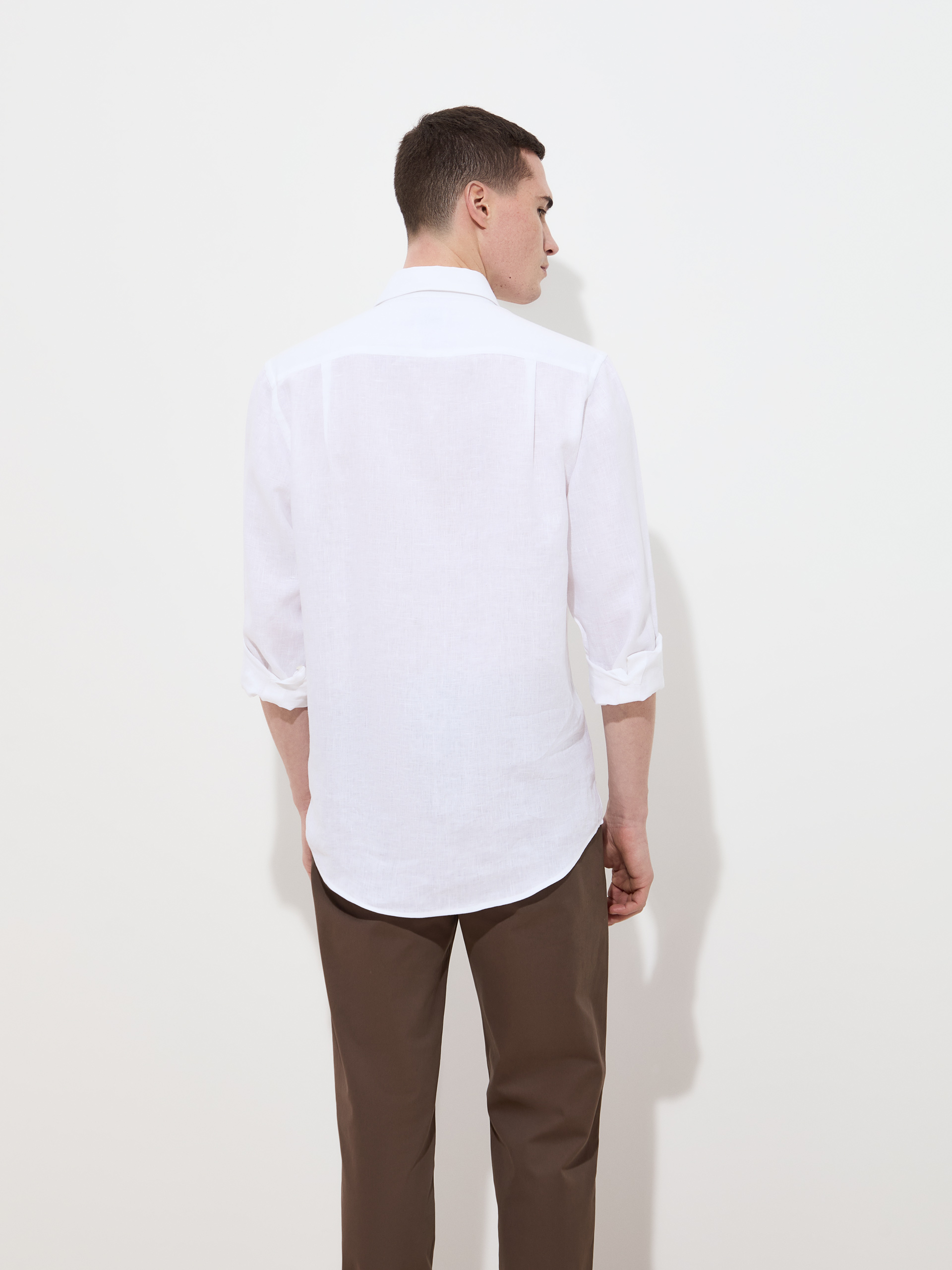 Regular fit linen shirt
