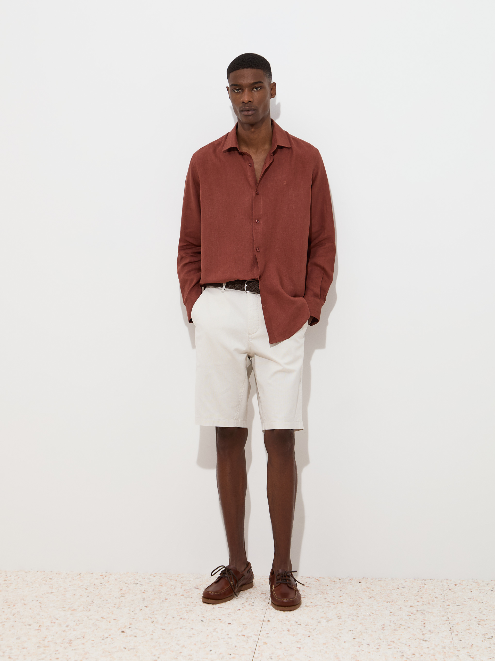 Regular fit linen shirt