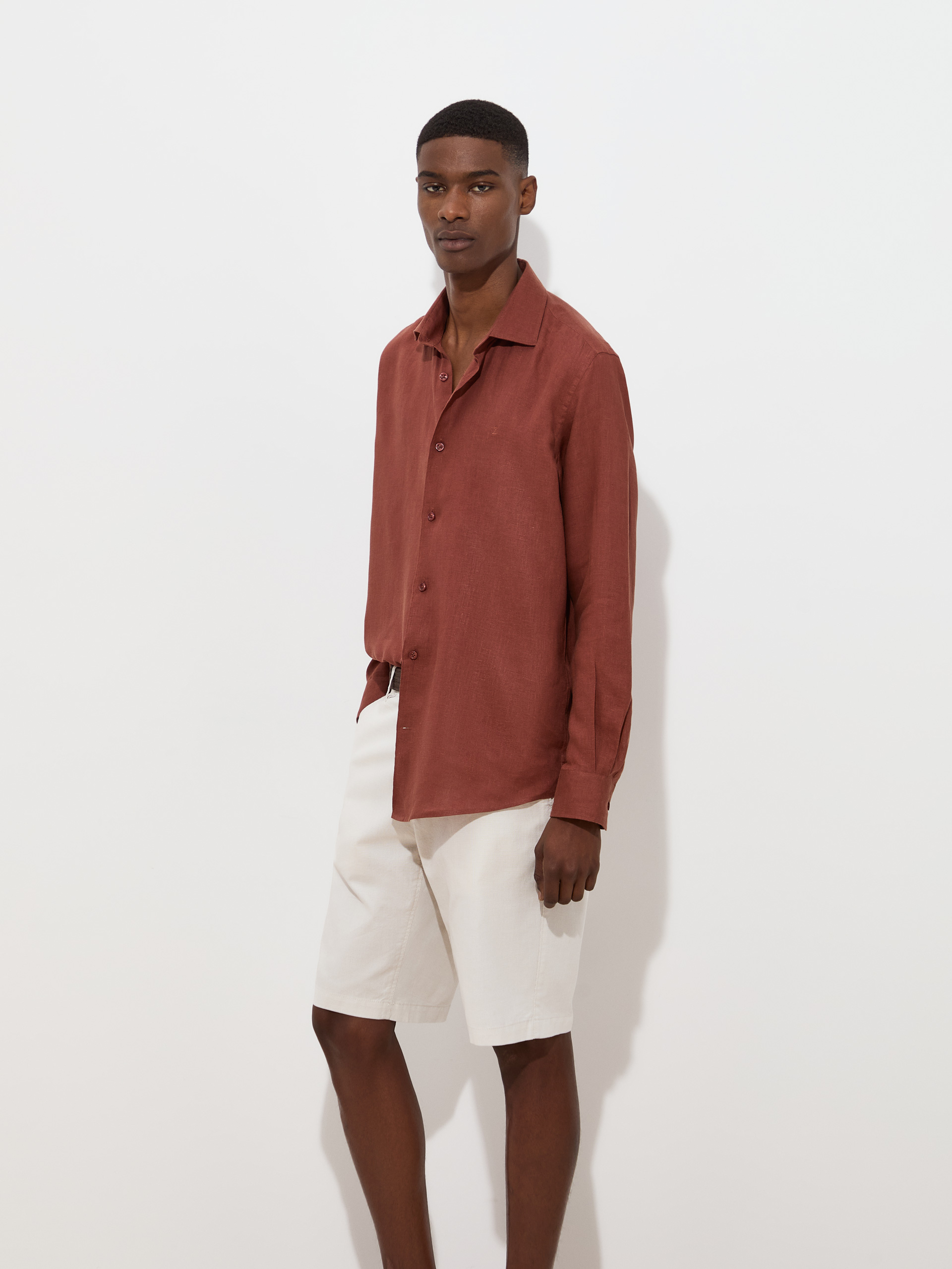 Regular fit linen shirt
