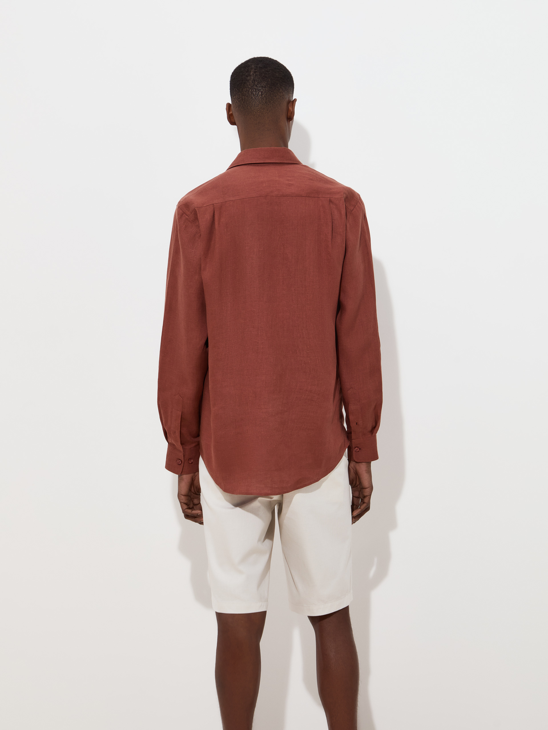 Regular fit linen shirt