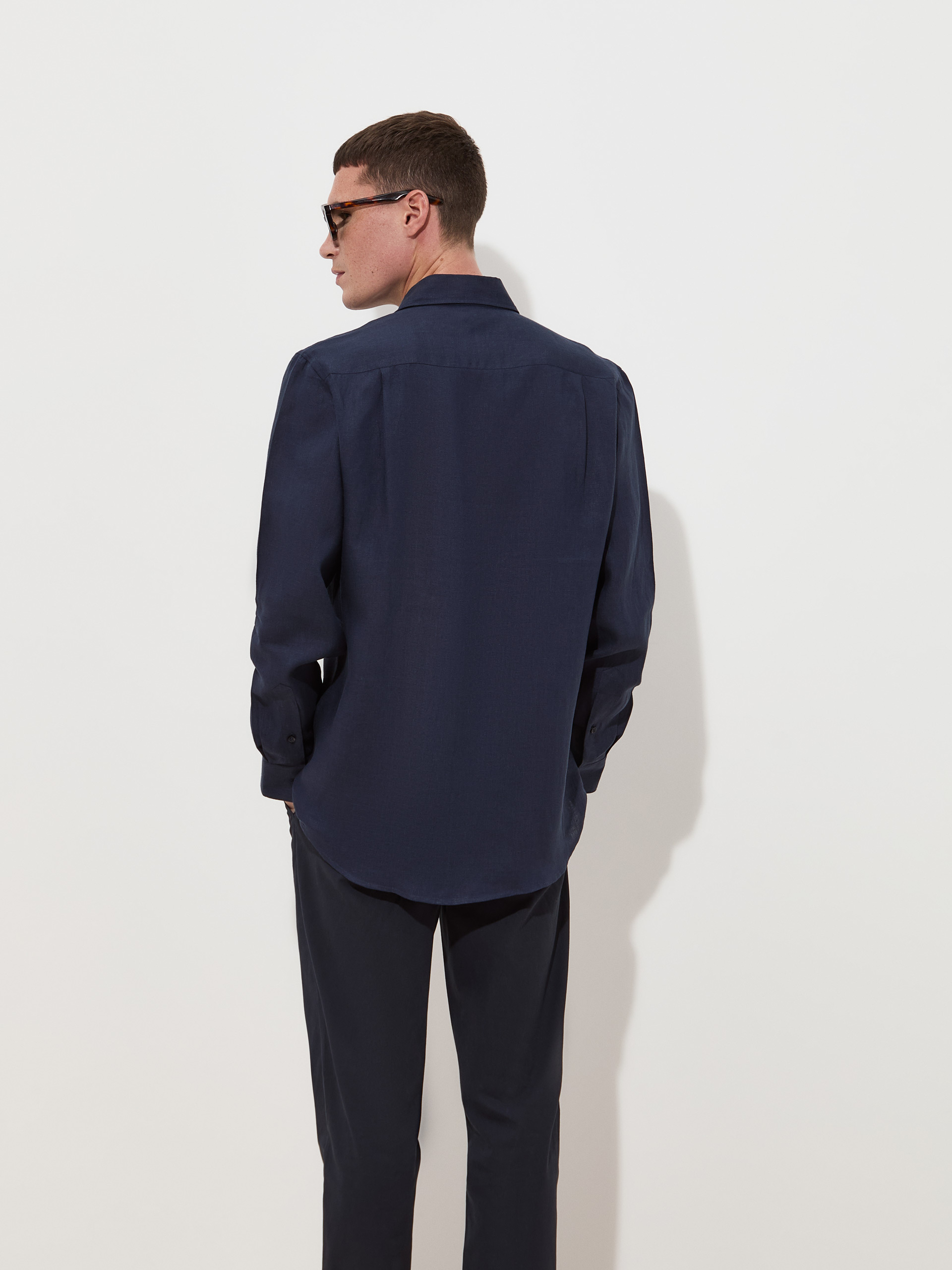 Regular fit linen shirt