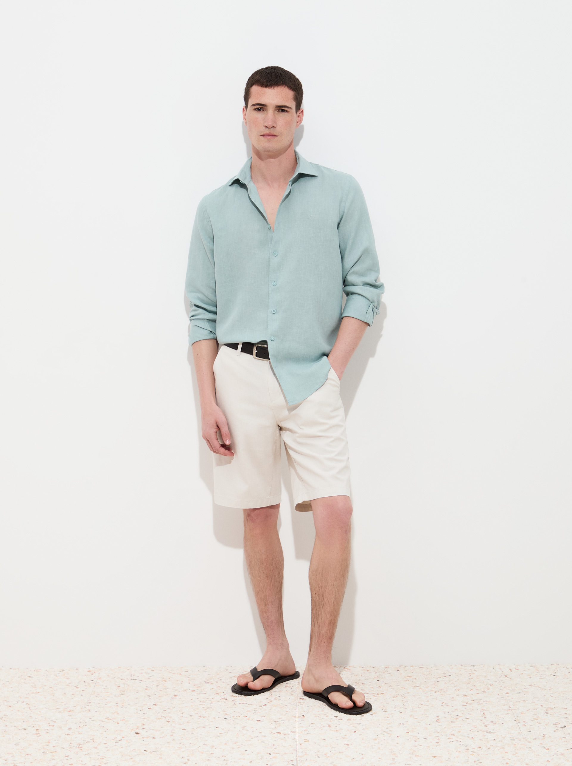 Regular fit linen shirt