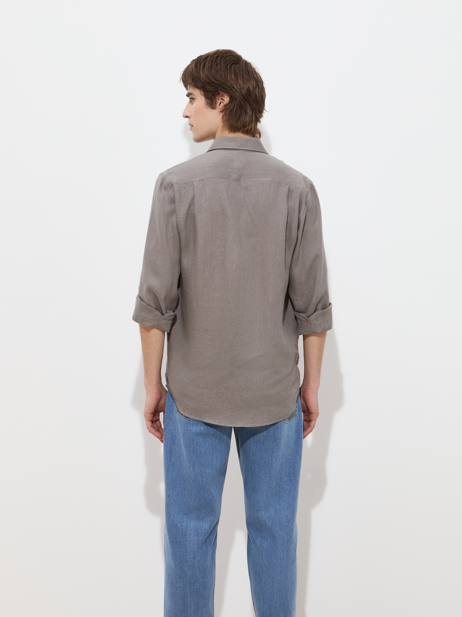 Regular fit linen shirt