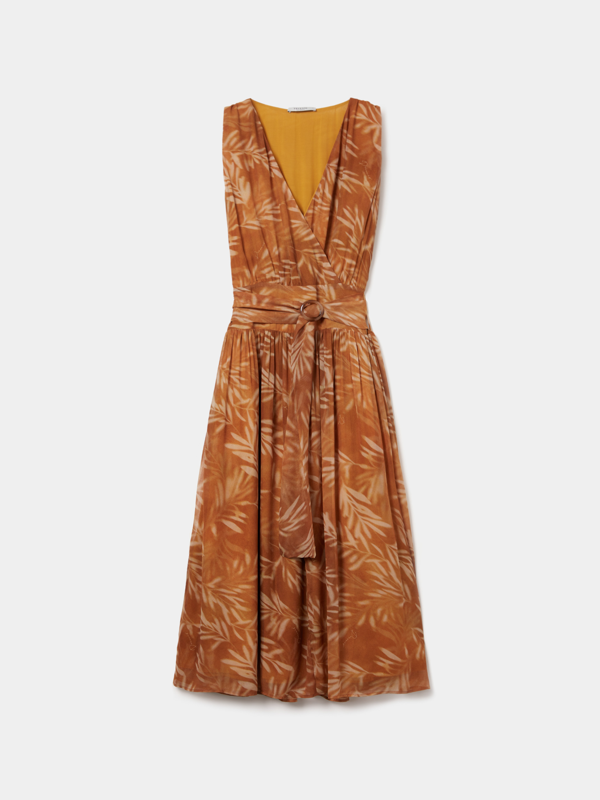 vestido midi estampado
