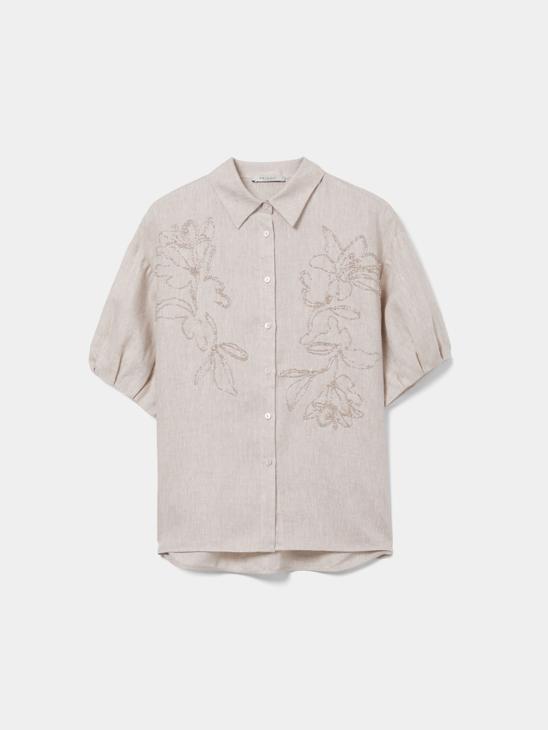 Camisa com bordado de missangas