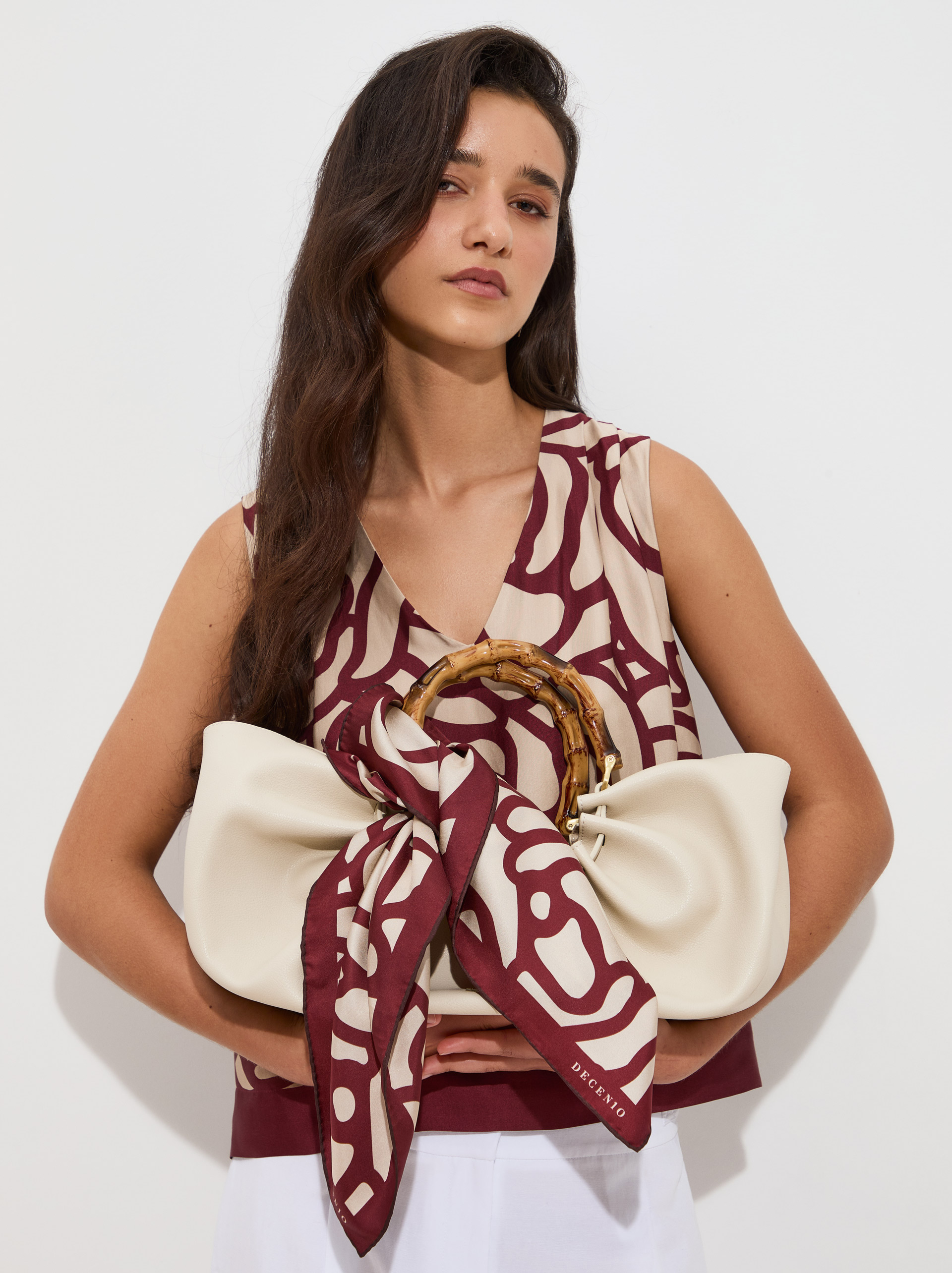 Printed silk scarf