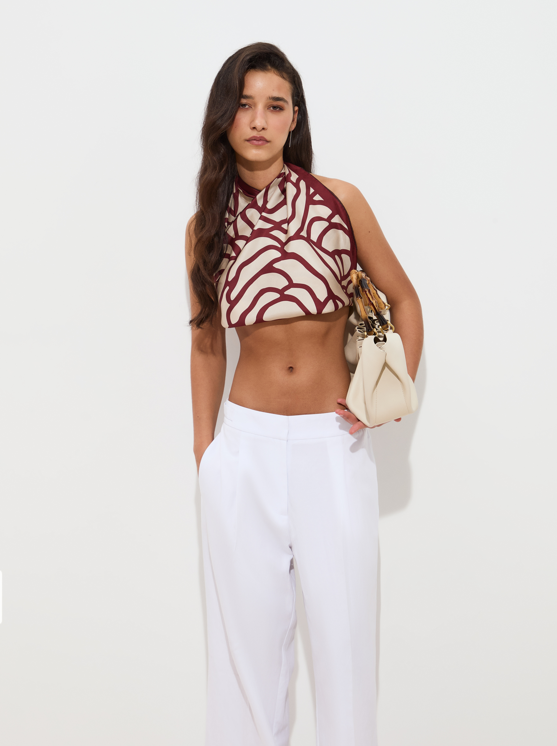 Printed silk scarf