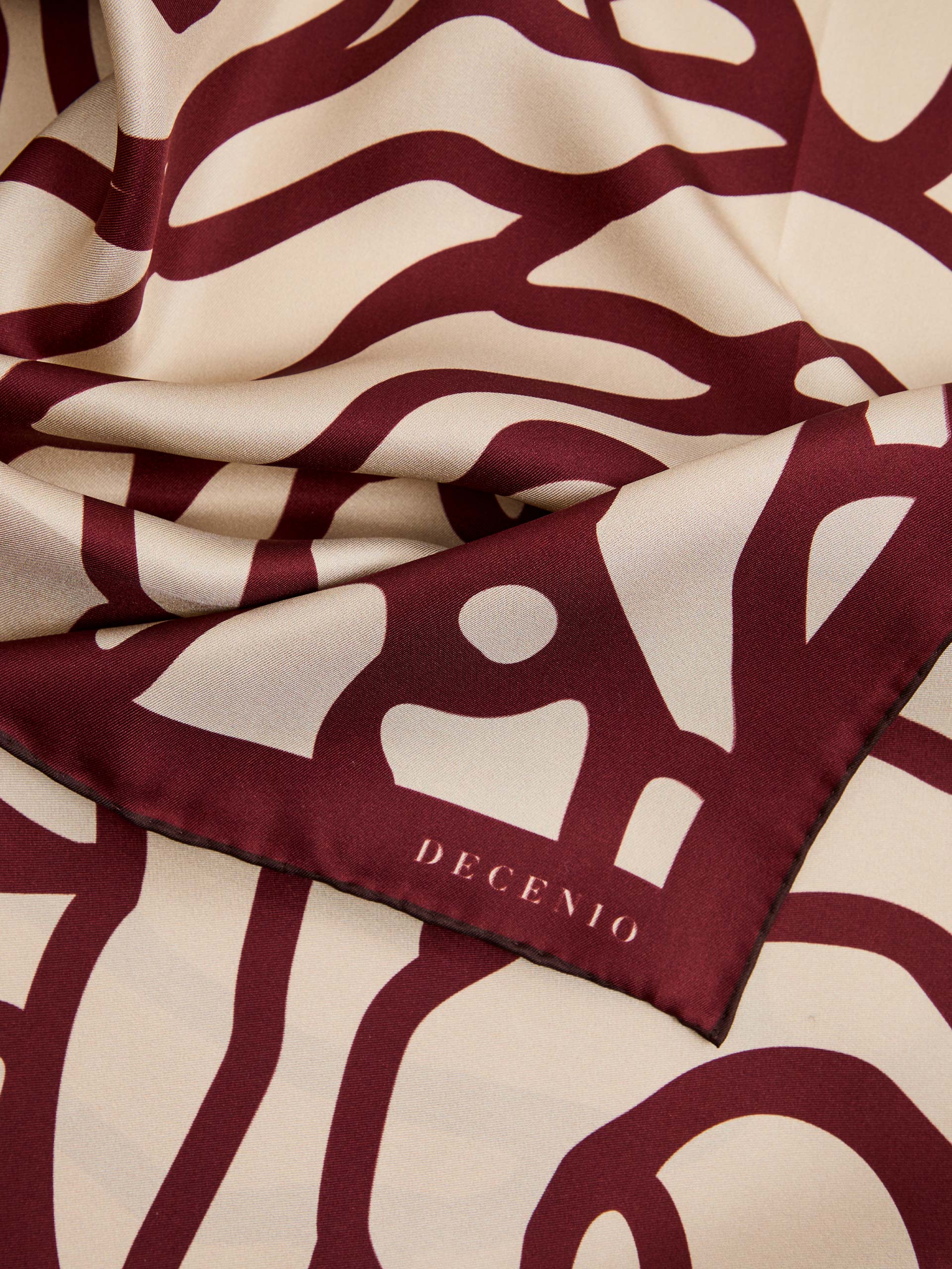 Printed silk scarf