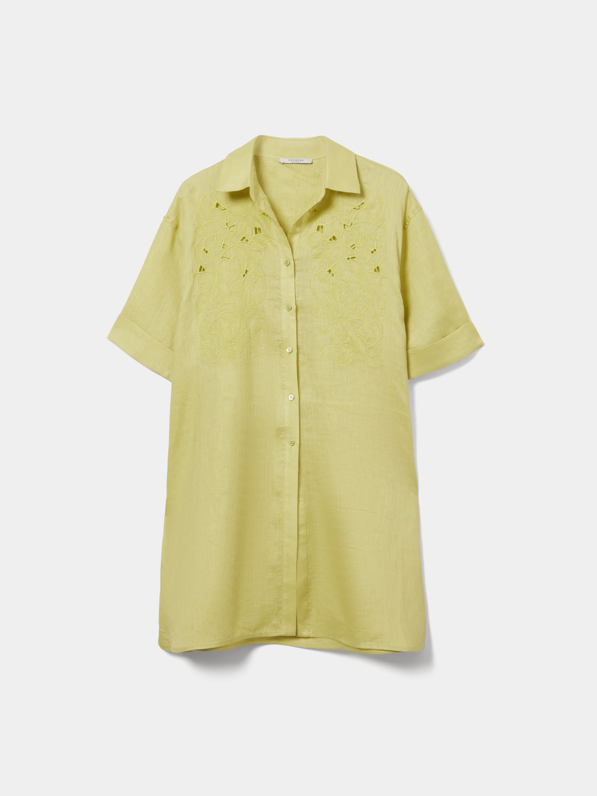 Camisa comprida com bordados