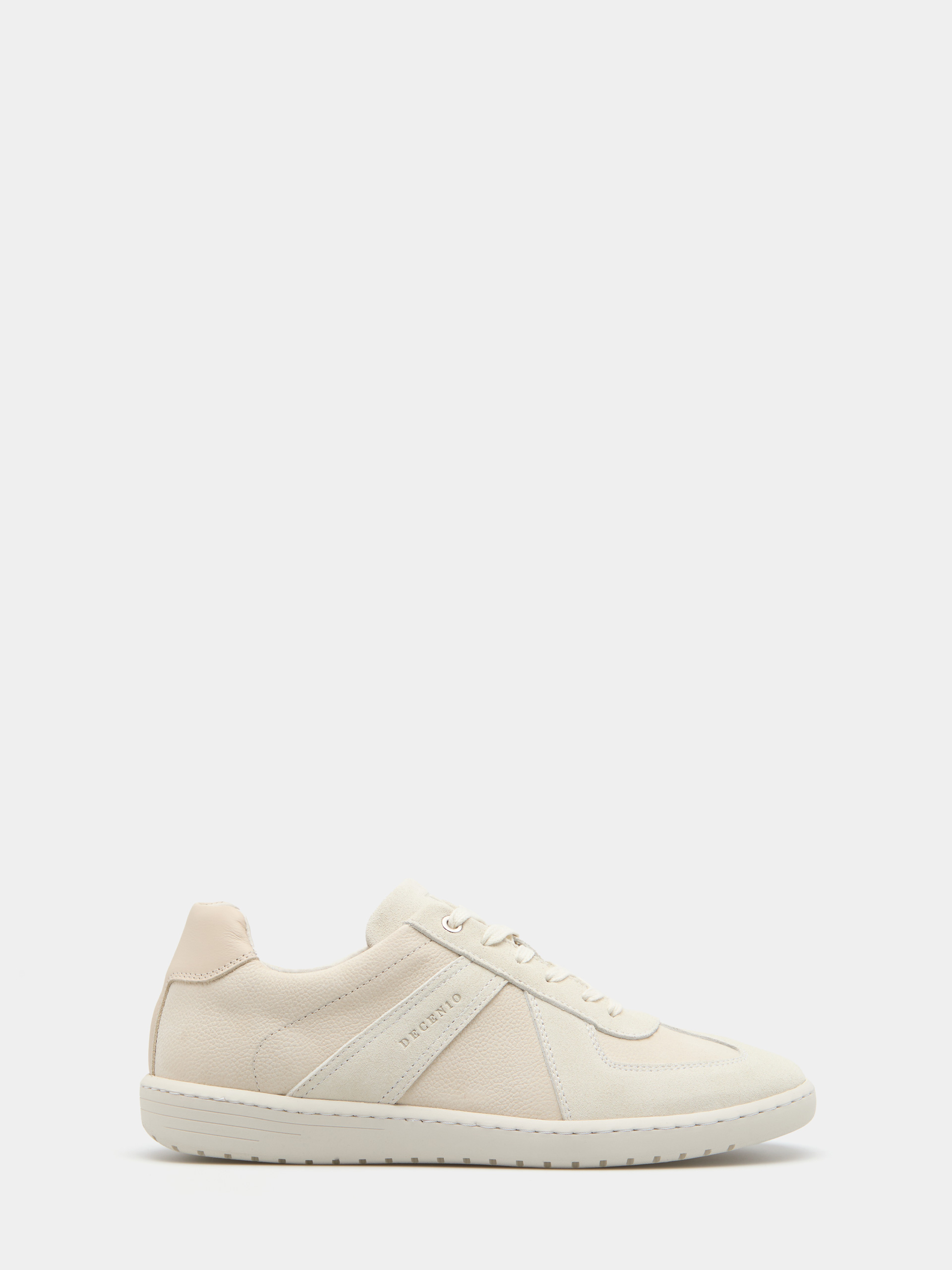 Leather and suede trainers
