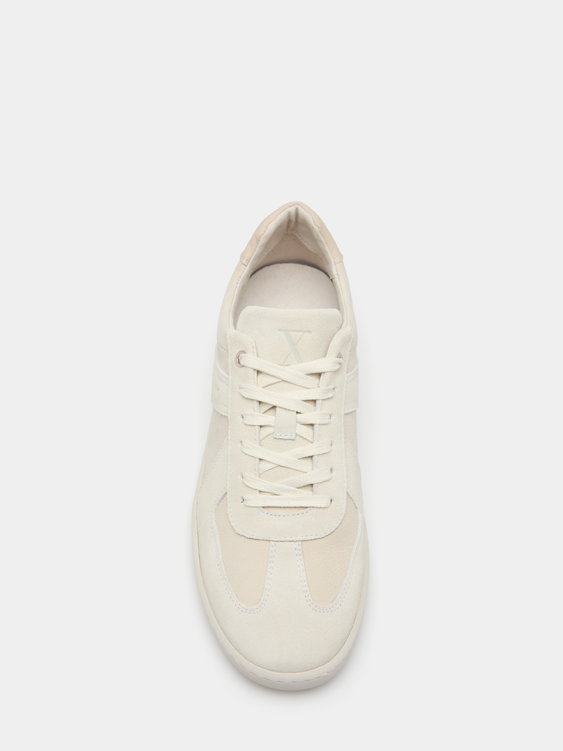 Leather and suede trainers