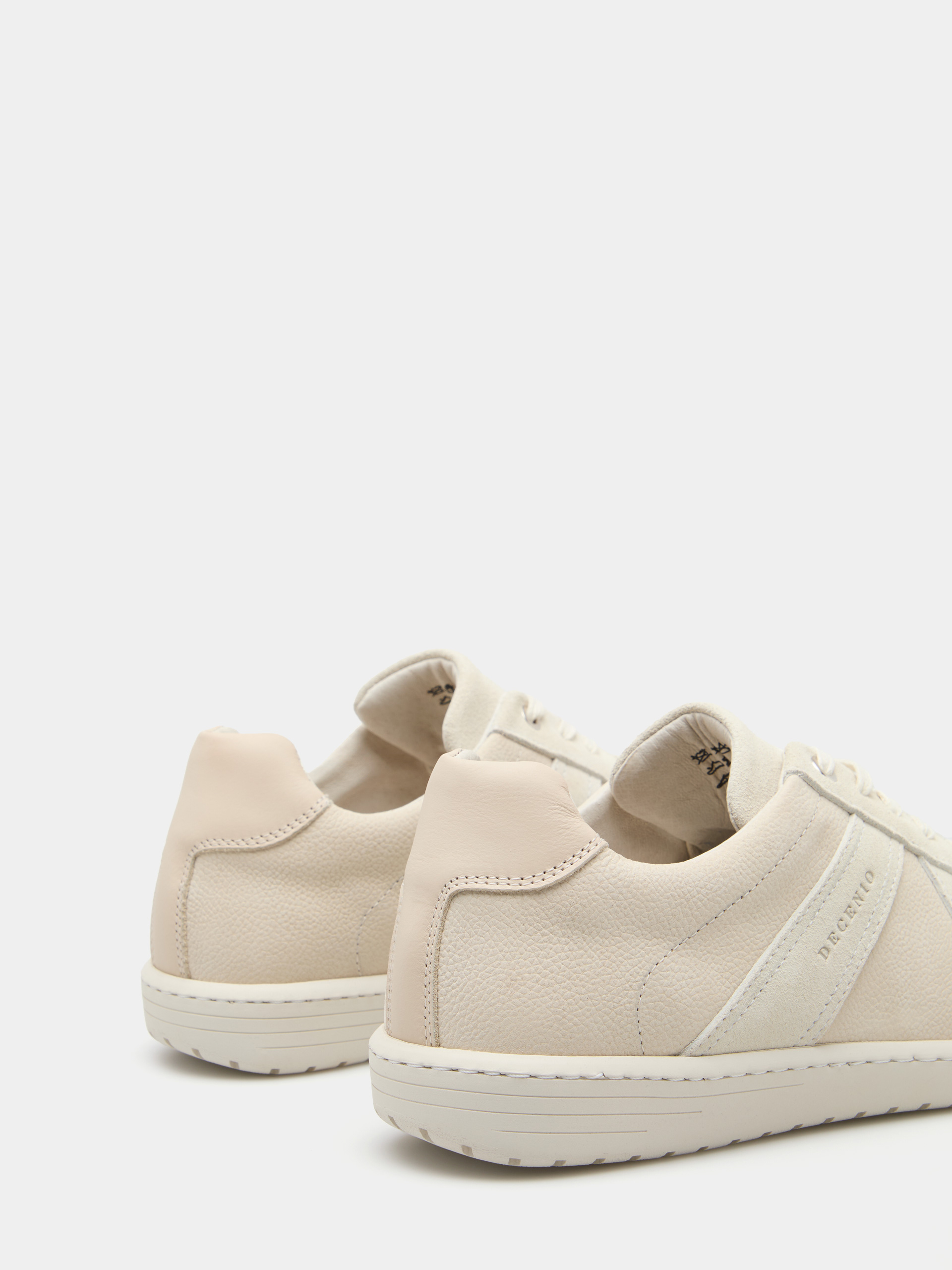 Leather and suede trainers