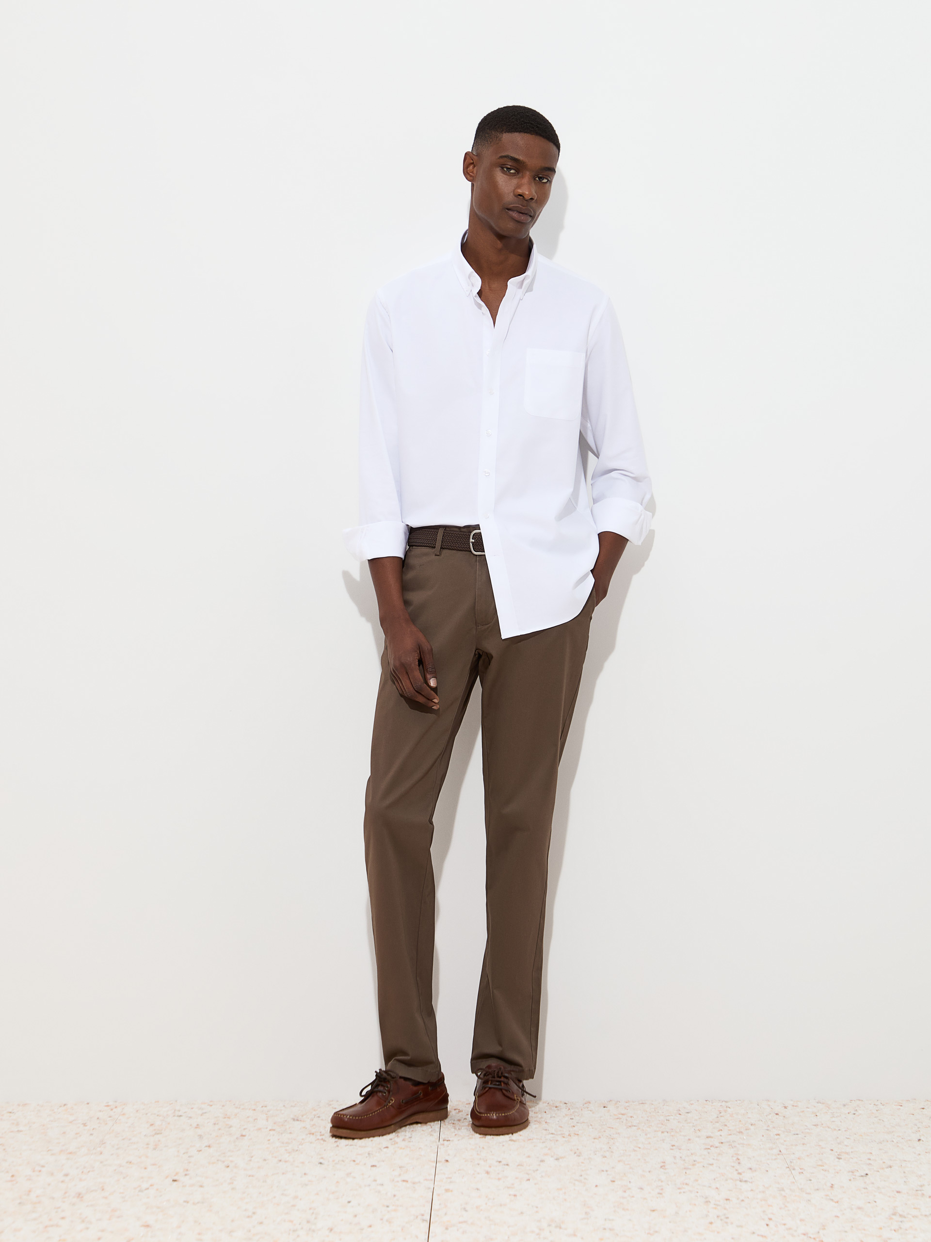 Regular fit cotton oxford shirt