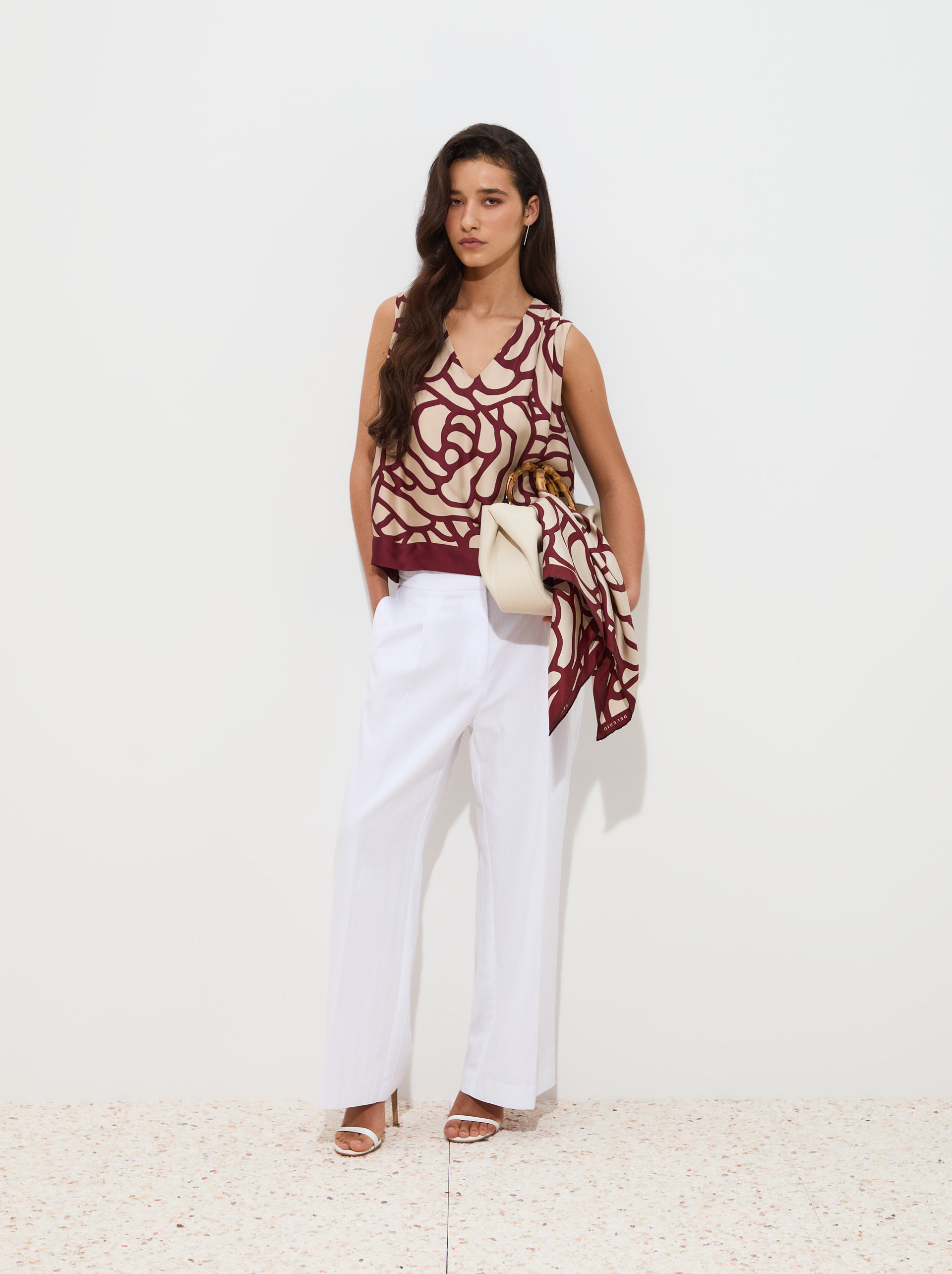 Top vaporoso estampado