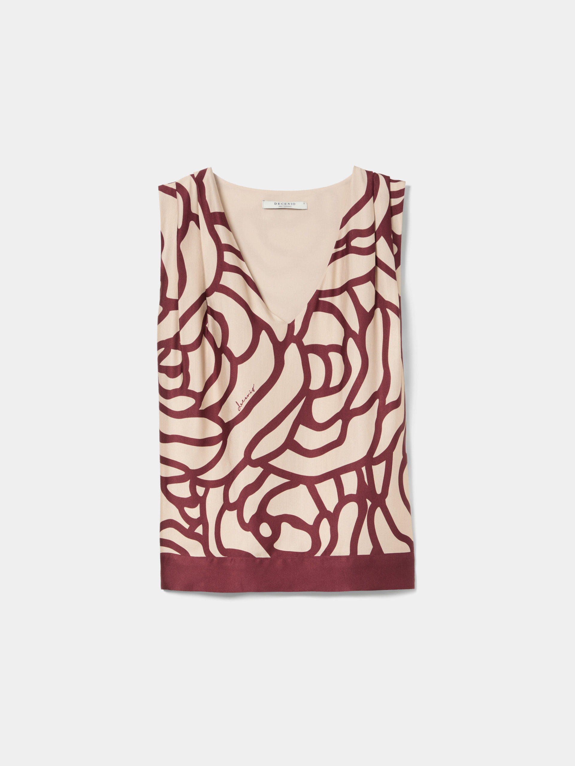 Top vaporoso estampado
