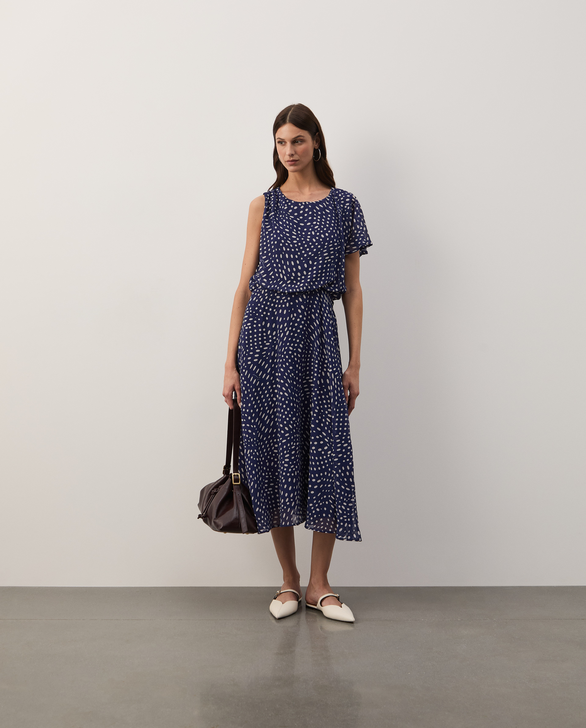 Vestido midi estampado