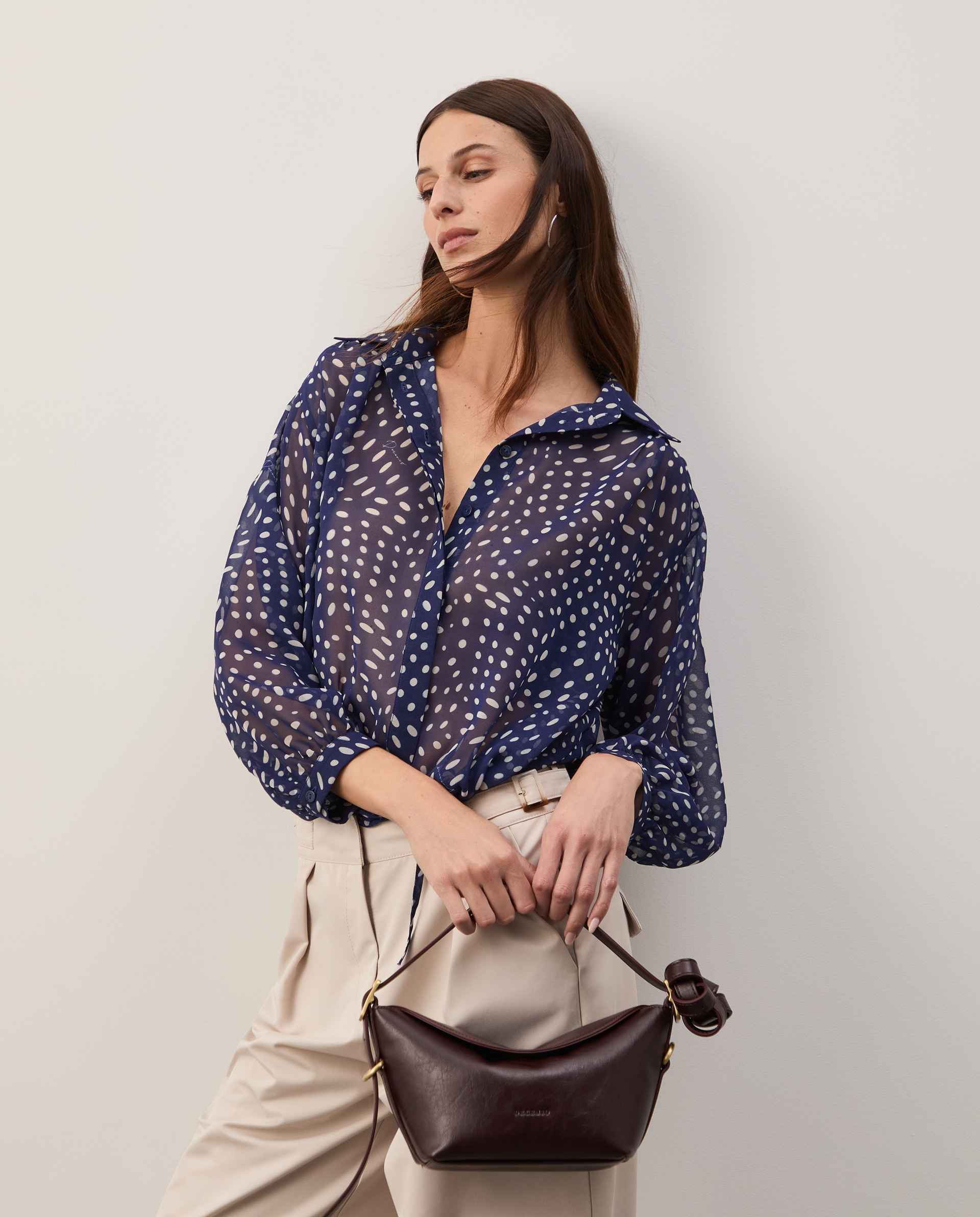 Blusa fluida estampada
