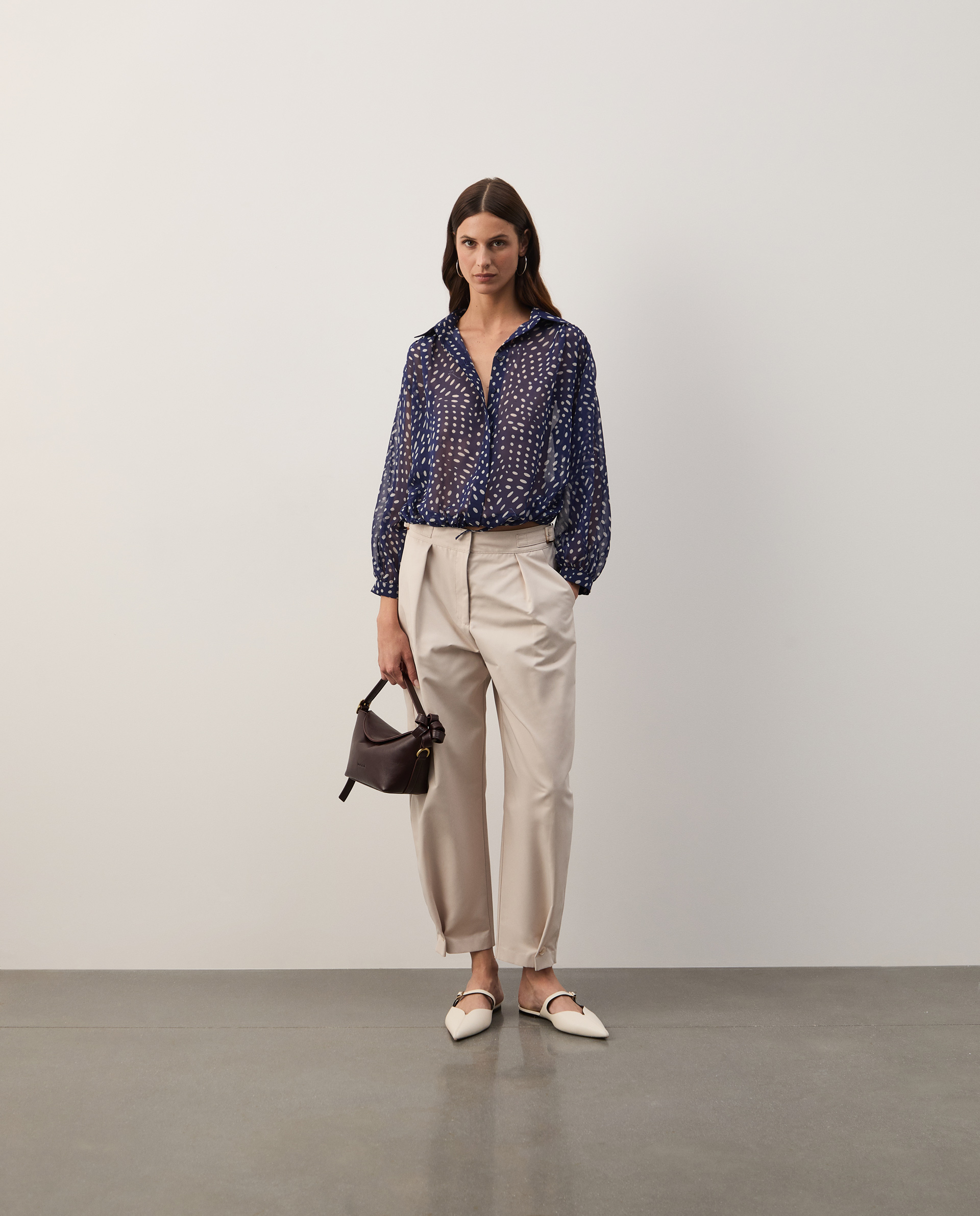 Blusa fluida estampada