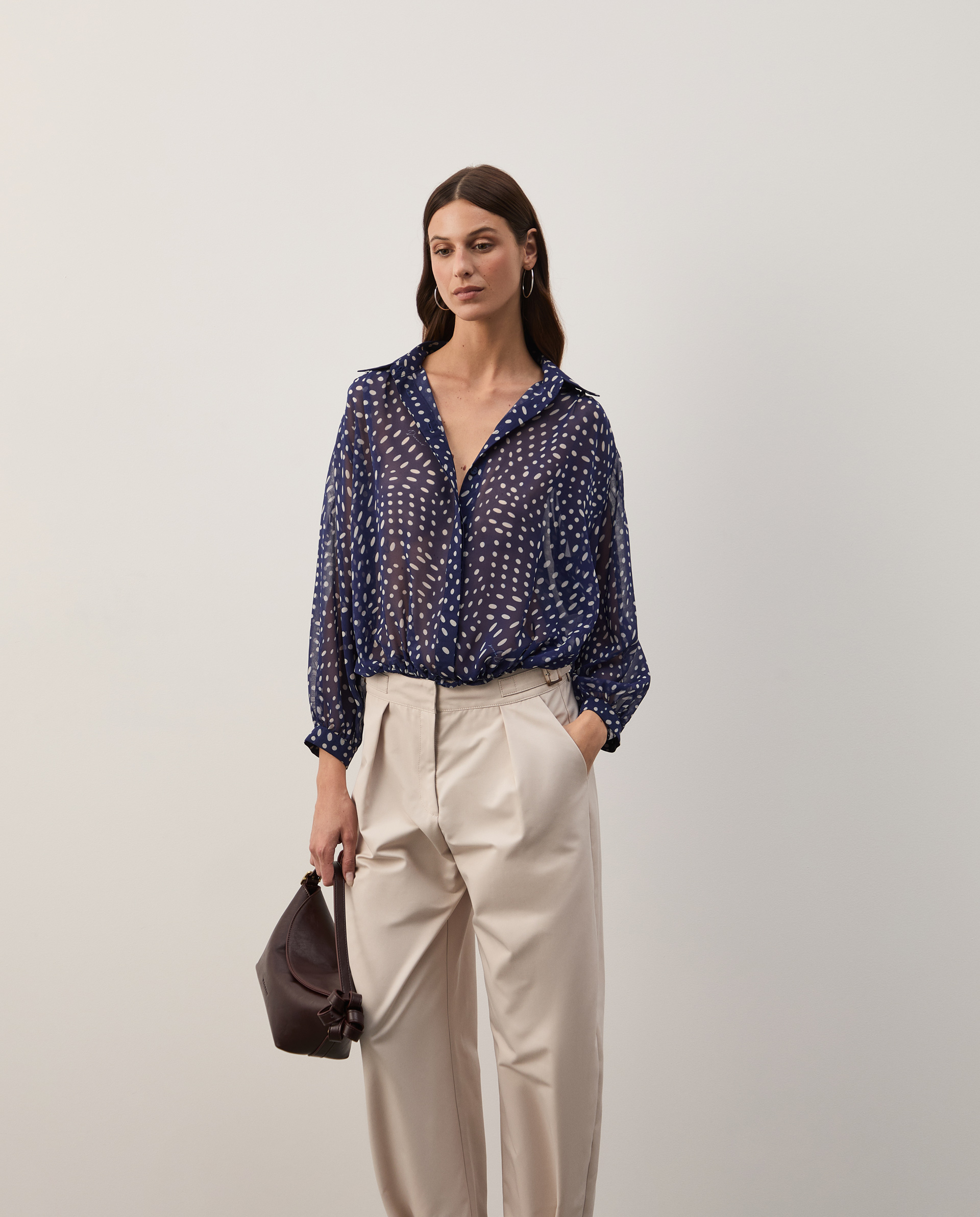 Blusa fluida estampada