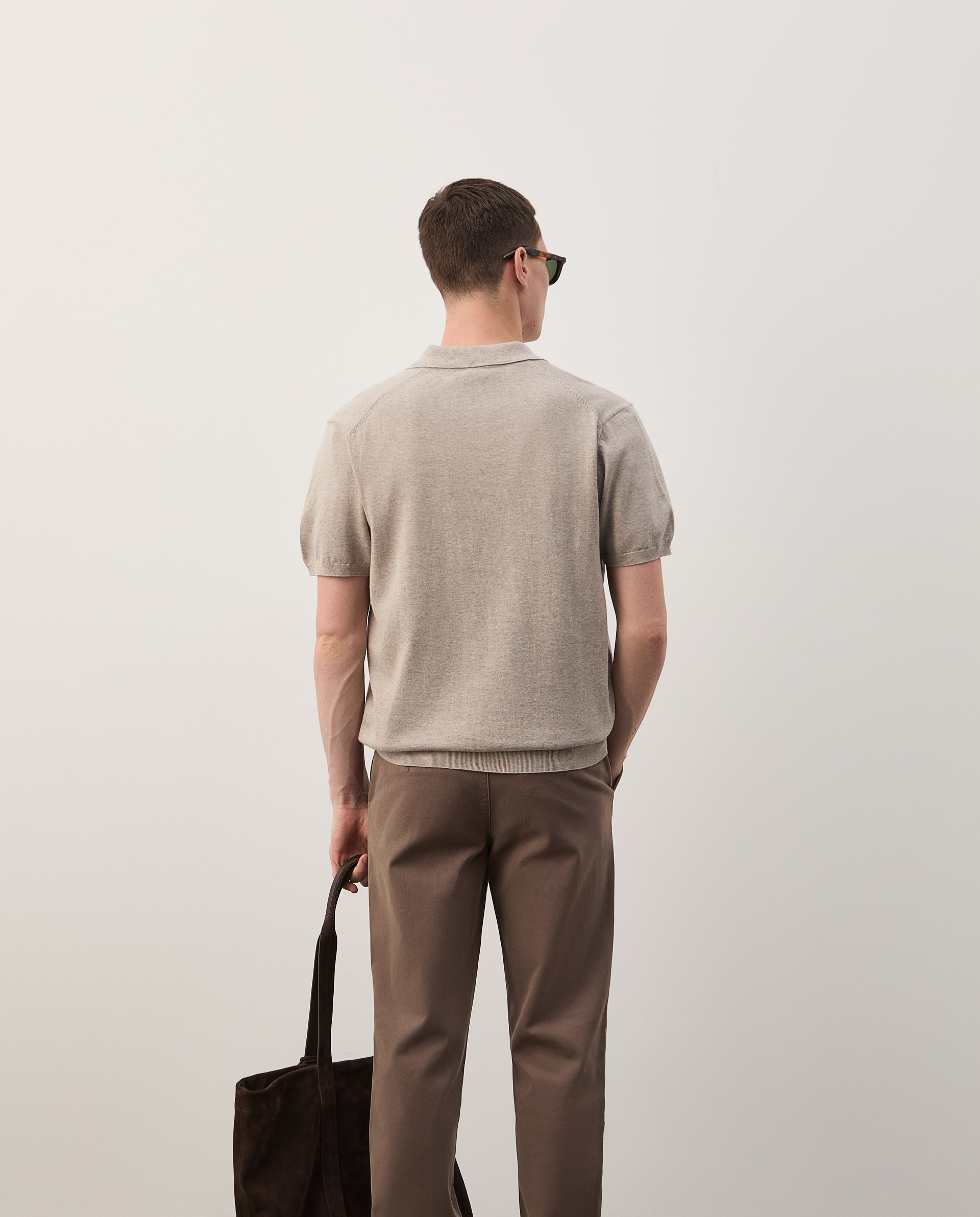 Cotton knit polo shirt