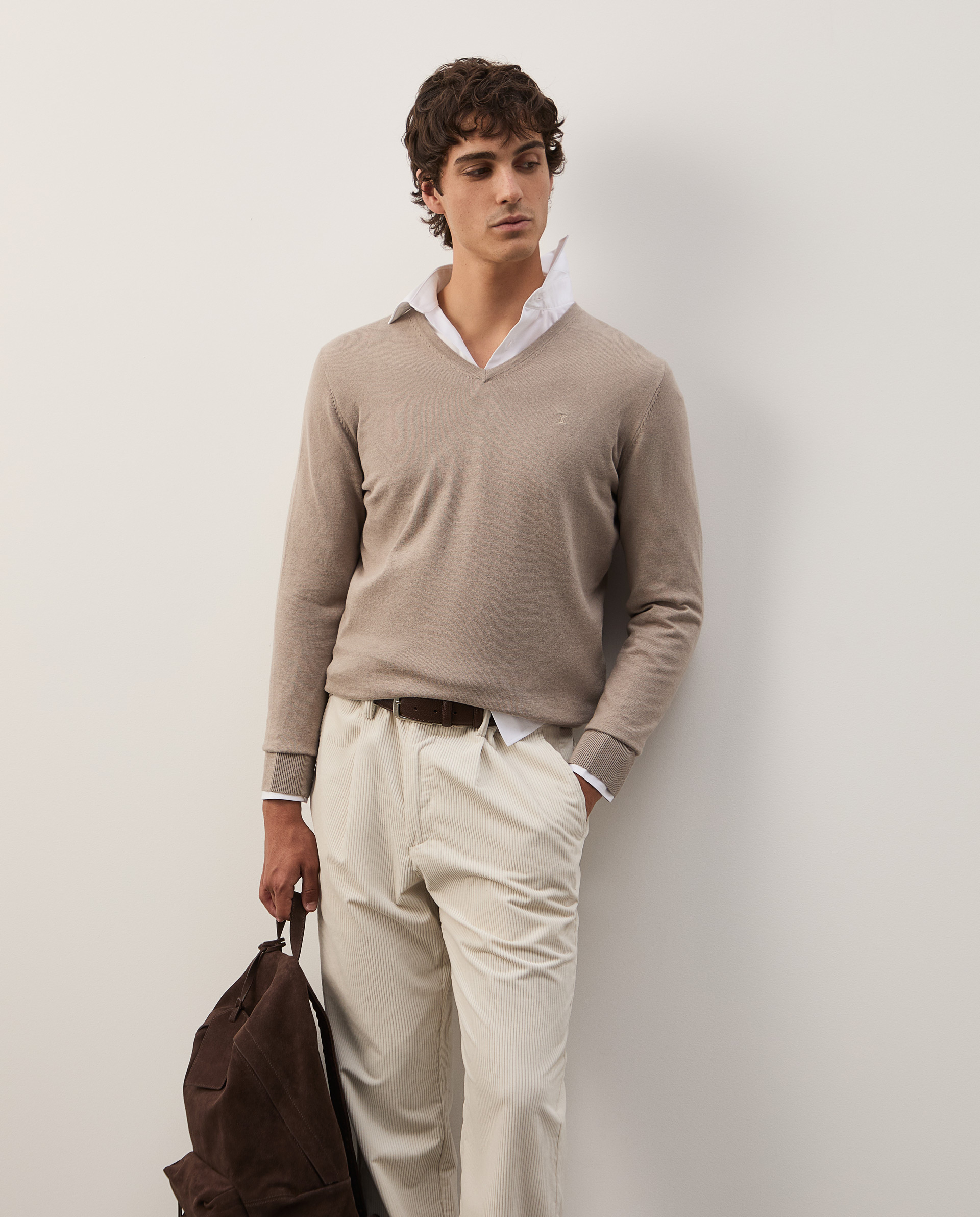 Cotton and cashmere pullover